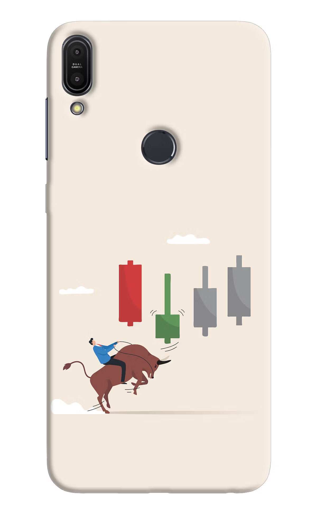 Bull Trading Momentum Asus Zenfone Max Pro M1 Back Cover - Bull Trading Momentum Asus Zenfone Max Pro M1 Hard Case Back Cover by Casekaro Bull Trading Momentum Asus Zenfone Max Pro M1 Hard Case Back Cover by Casekaro