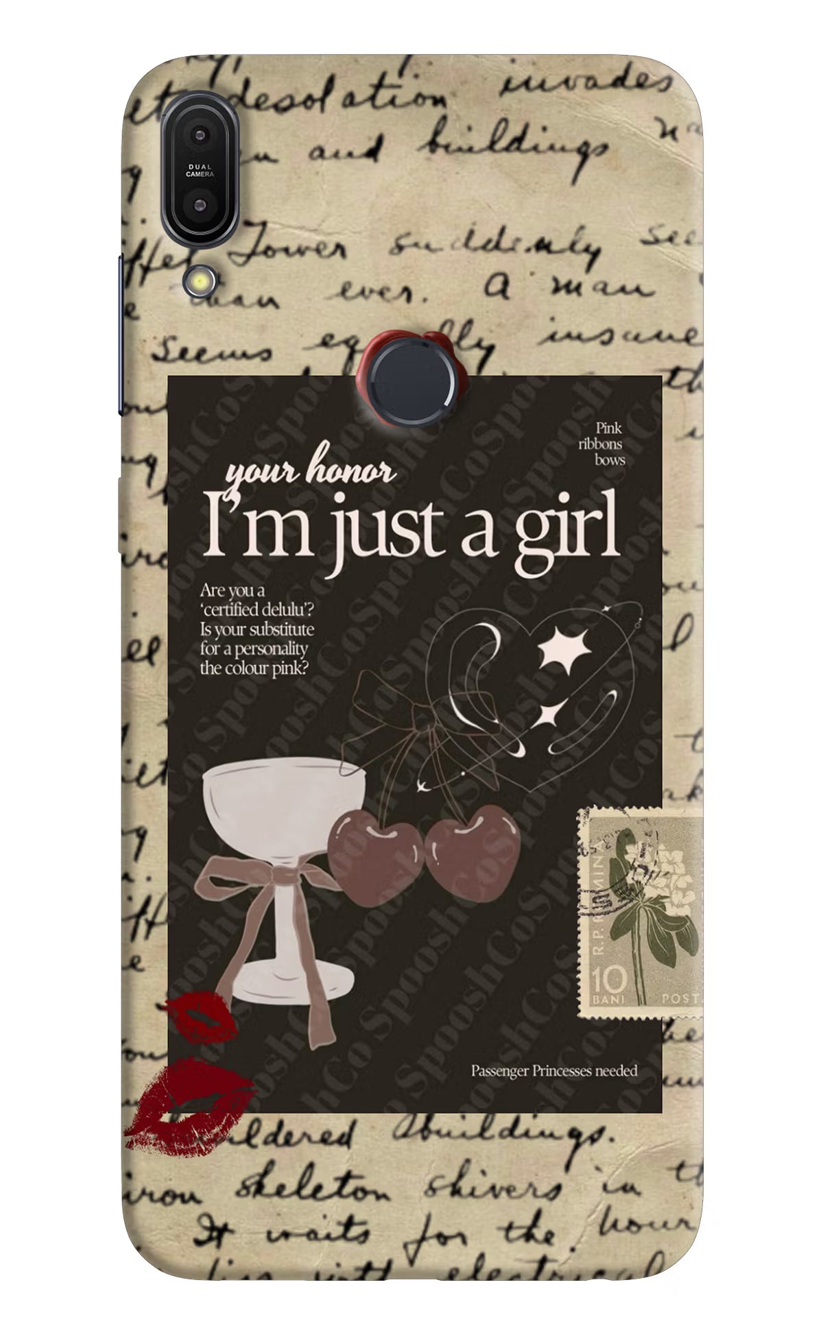 I am just a girl Asus Zenfone Max Pro M1 Back Cover - I am just a girl Asus Zenfone Max Pro M1 Hard Case Back Cover by Casekaro I am just a girl Asus Zenfone Max Pro M1 Hard Case Back Cover by Casekaro