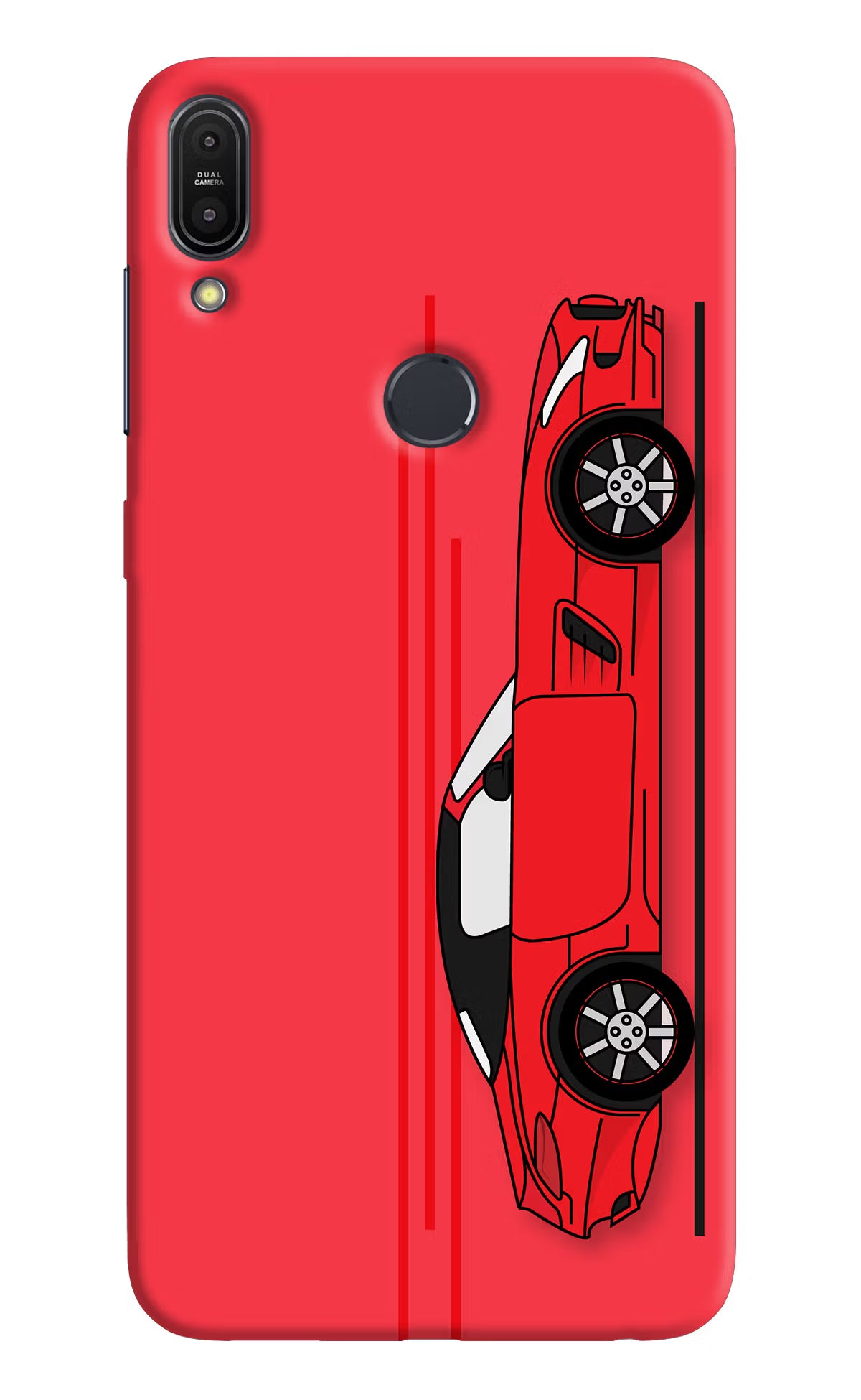 Red Velocity Asus Zenfone Max Pro M1 Back Cover - Red Velocity Asus Zenfone Max Pro M1 Hard Case Back Cover by Casekaro Red Velocity Asus Zenfone Max Pro M1 Hard Case Back Cover by Casekaro