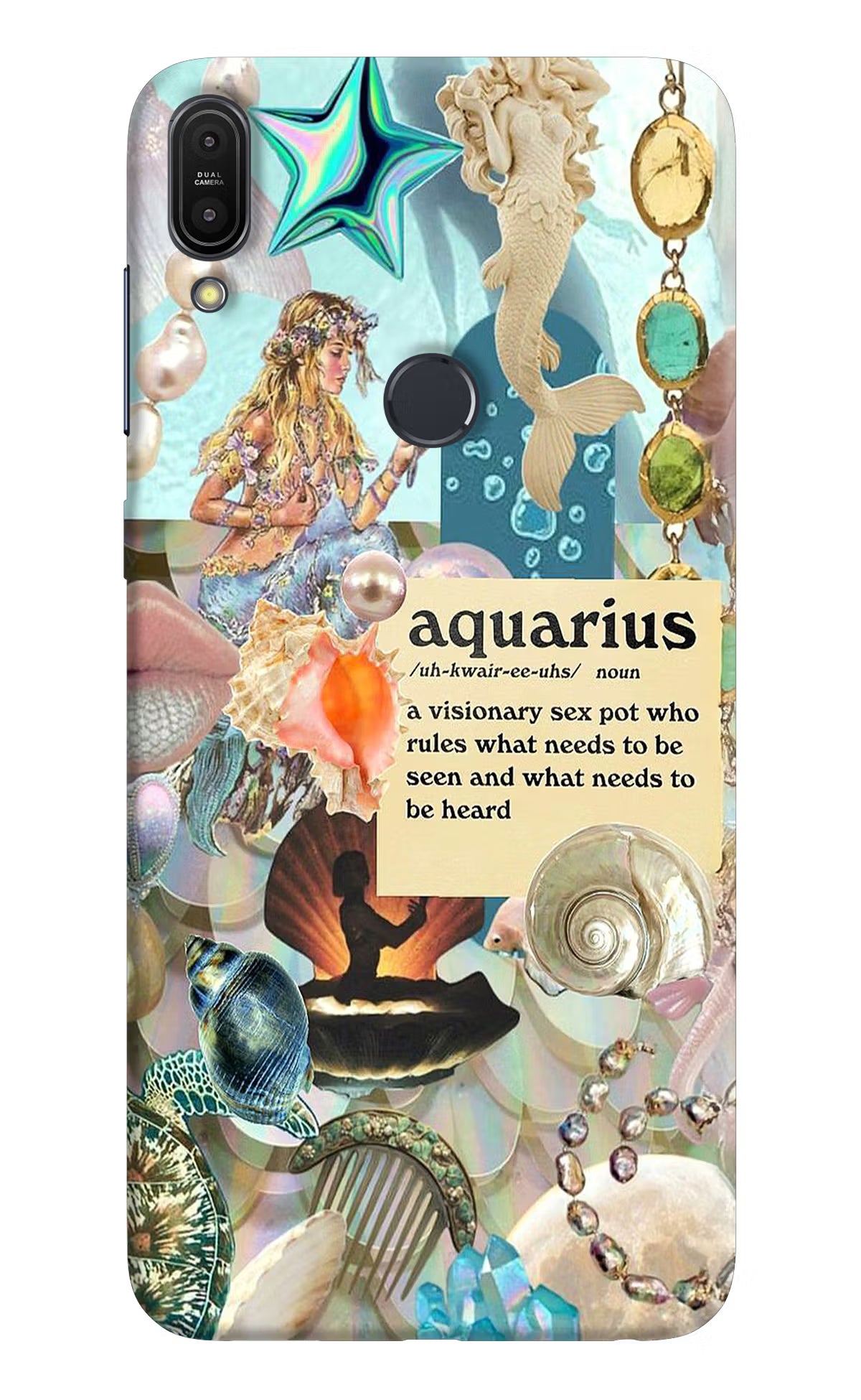 Aquarius Zodiac Asus Zenfone Max Pro M1 Back Cover - Aquarius Zodiac Asus Zenfone Max Pro M1 Hard Case Back Cover by Casekaro Aquarius Zodiac Asus Zenfone Max Pro M1 Hard Case Back Cover by Casekaro