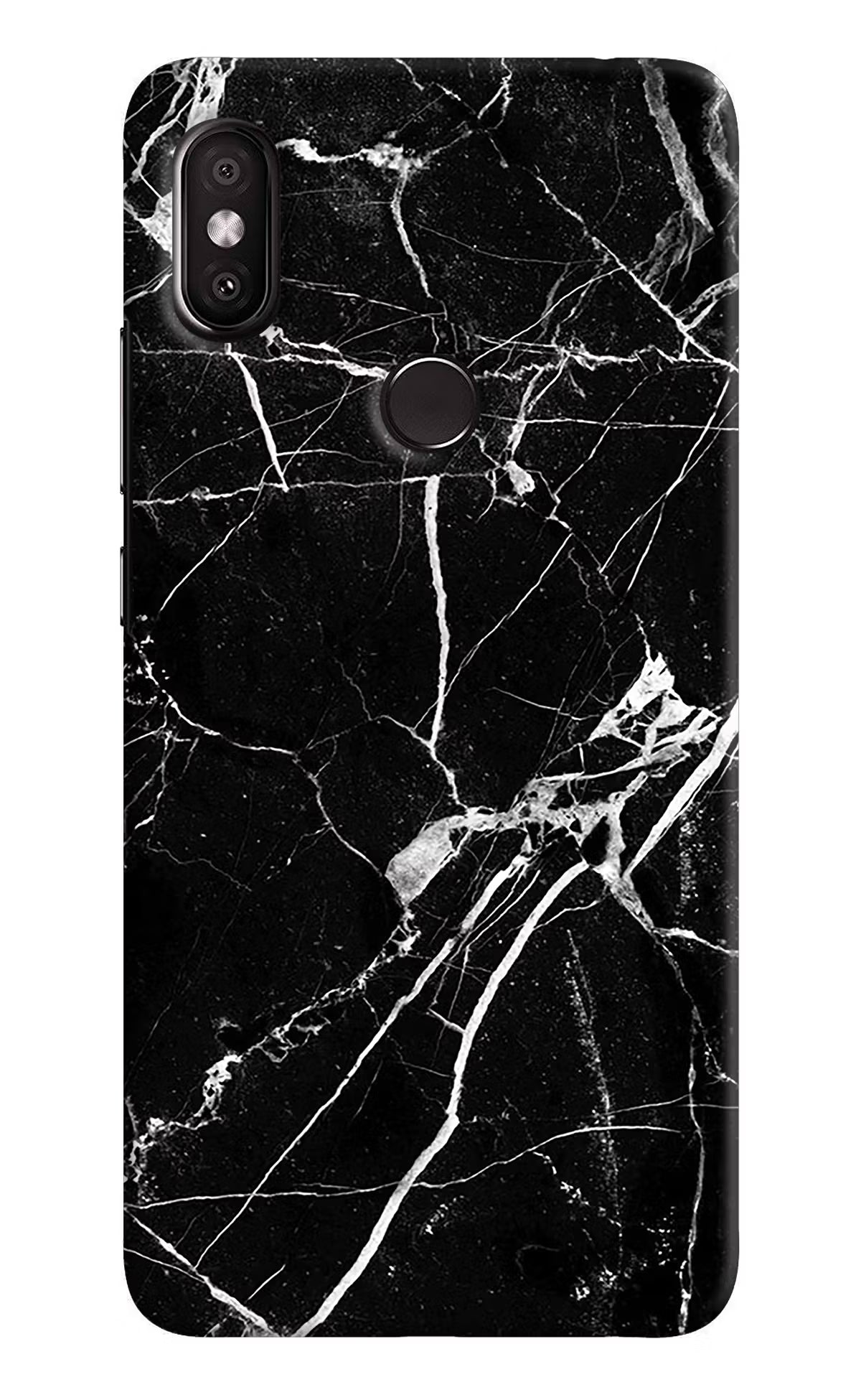 Black Marble Pattern Redmi Y2 Back Cover - Black Marble Pattern Redmi Y2 Hard Case Back Cover by Casekaro Black Marble Pattern Redmi Y2 Hard Case Back Cover by Casekaro