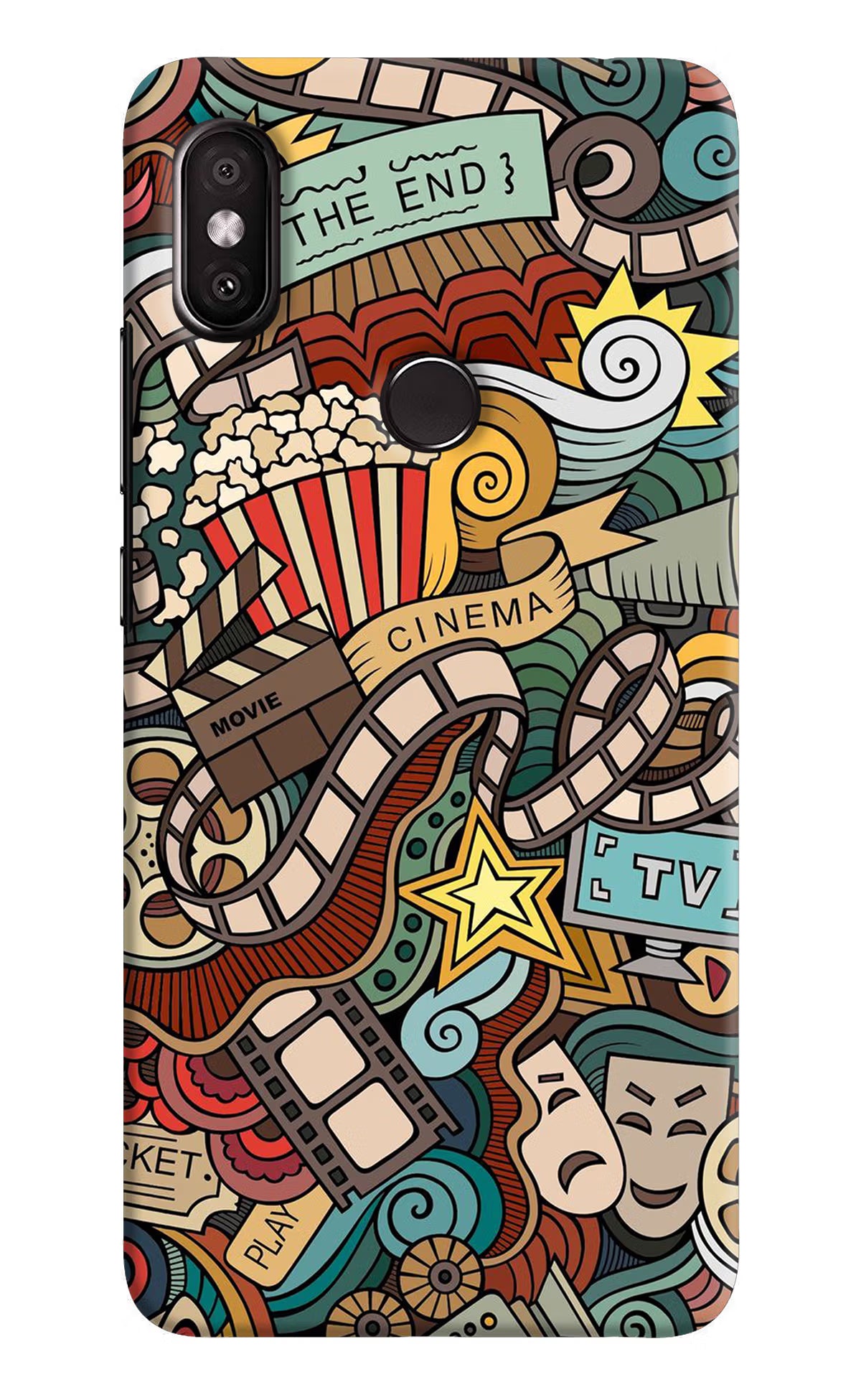 Cinema Abstract Redmi Y2 Back Cover - Cinema Abstract Redmi Y2 Hard Case Back Cover by Casekaro Cinema Abstract Redmi Y2 Hard Case Back Cover by Casekaro
