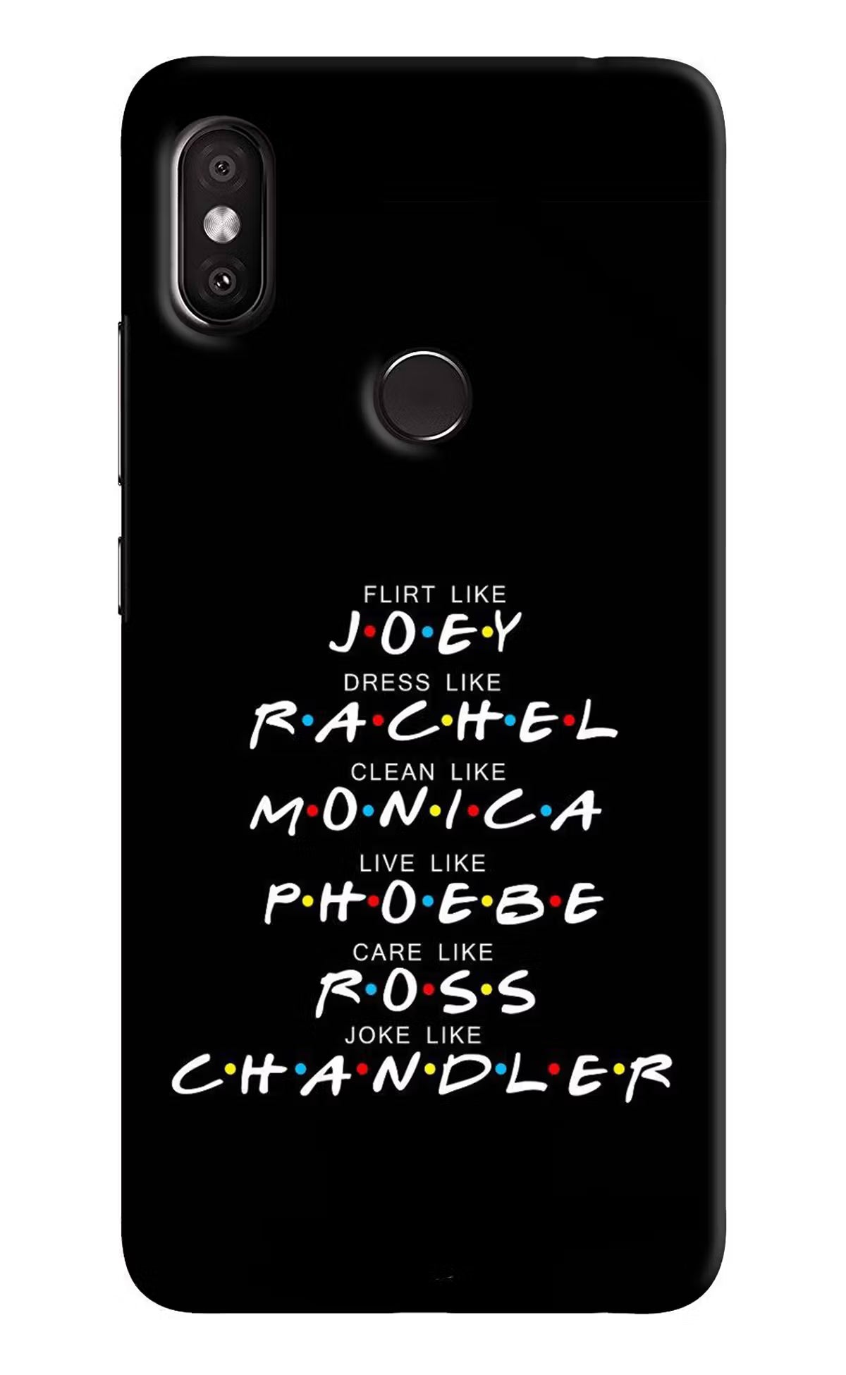 FRIENDS Character Redmi Y2 Back Cover - FRIENDS Character Redmi Y2 Hard Case Back Cover by Casekaro FRIENDS Character Redmi Y2 Hard Case Back Cover by Casekaro
