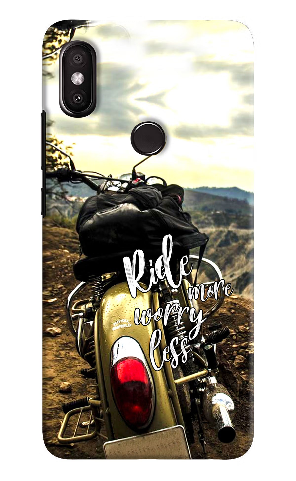 Ride More Worry Less Redmi Y2 Back Cover - Ride More Worry Less Redmi Y2 Hard Case Back Cover by Casekaro Ride More Worry Less Redmi Y2 Hard Case Back Cover by Casekaro