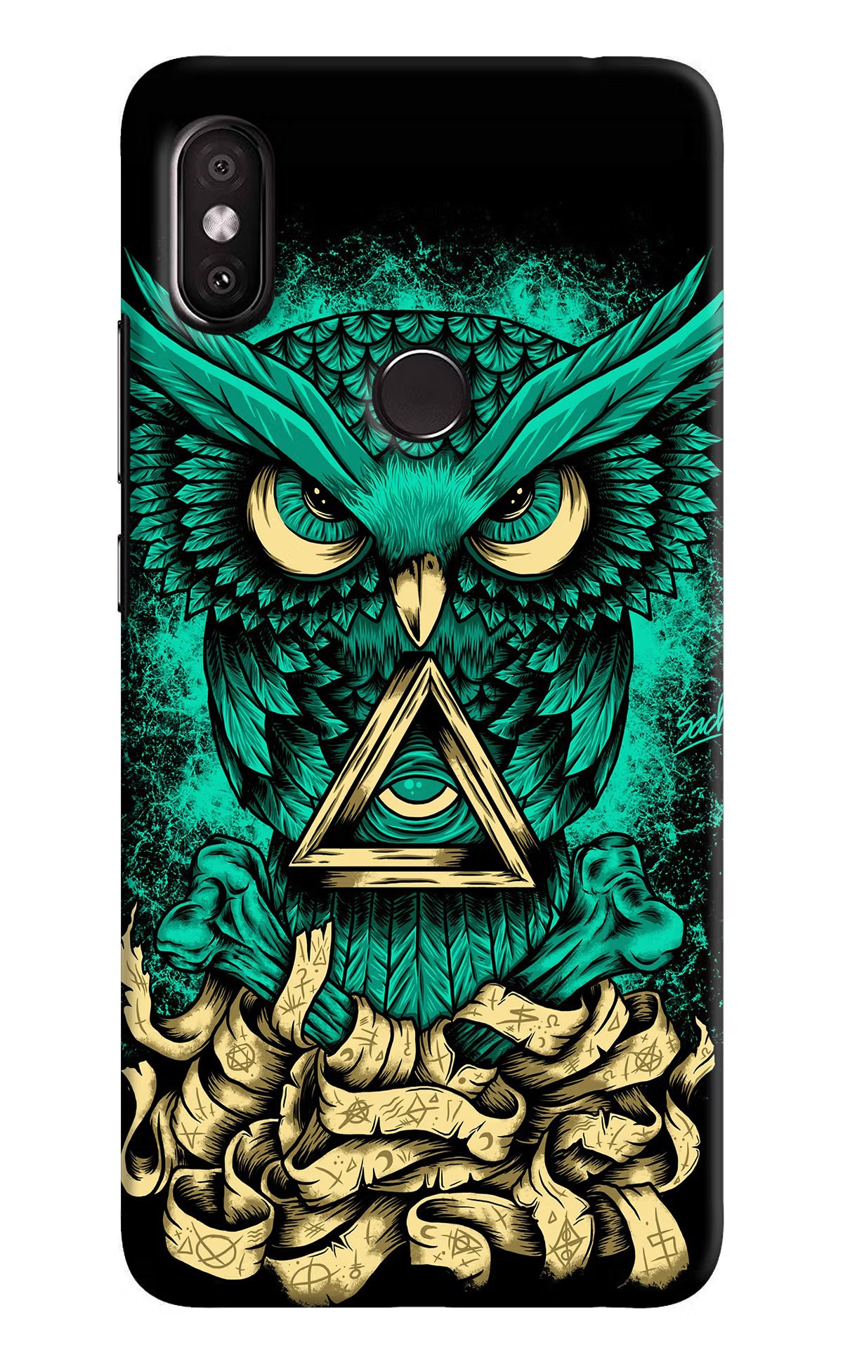 Green Owl Redmi Y2 Back Cover - Green Owl Redmi Y2 Hard Case Back Cover by Casekaro Green Owl Redmi Y2 Hard Case Back Cover by Casekaro
