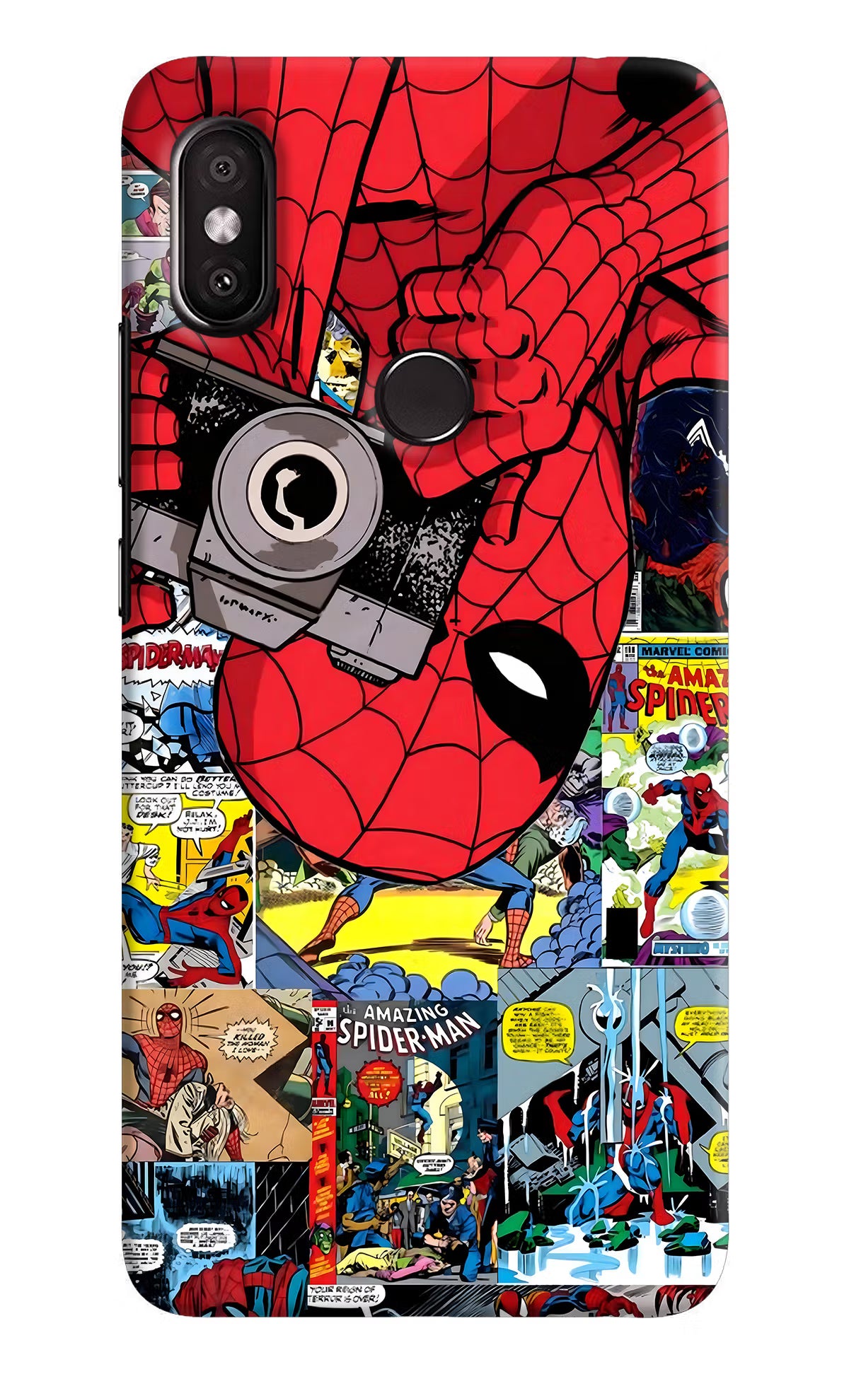 Spider Man Redmi Y2 Back Cover - Spider Man Redmi Y2 Hard Case Back Cover by Casekaro Spider Man Redmi Y2 Hard Case Back Cover by Casekaro