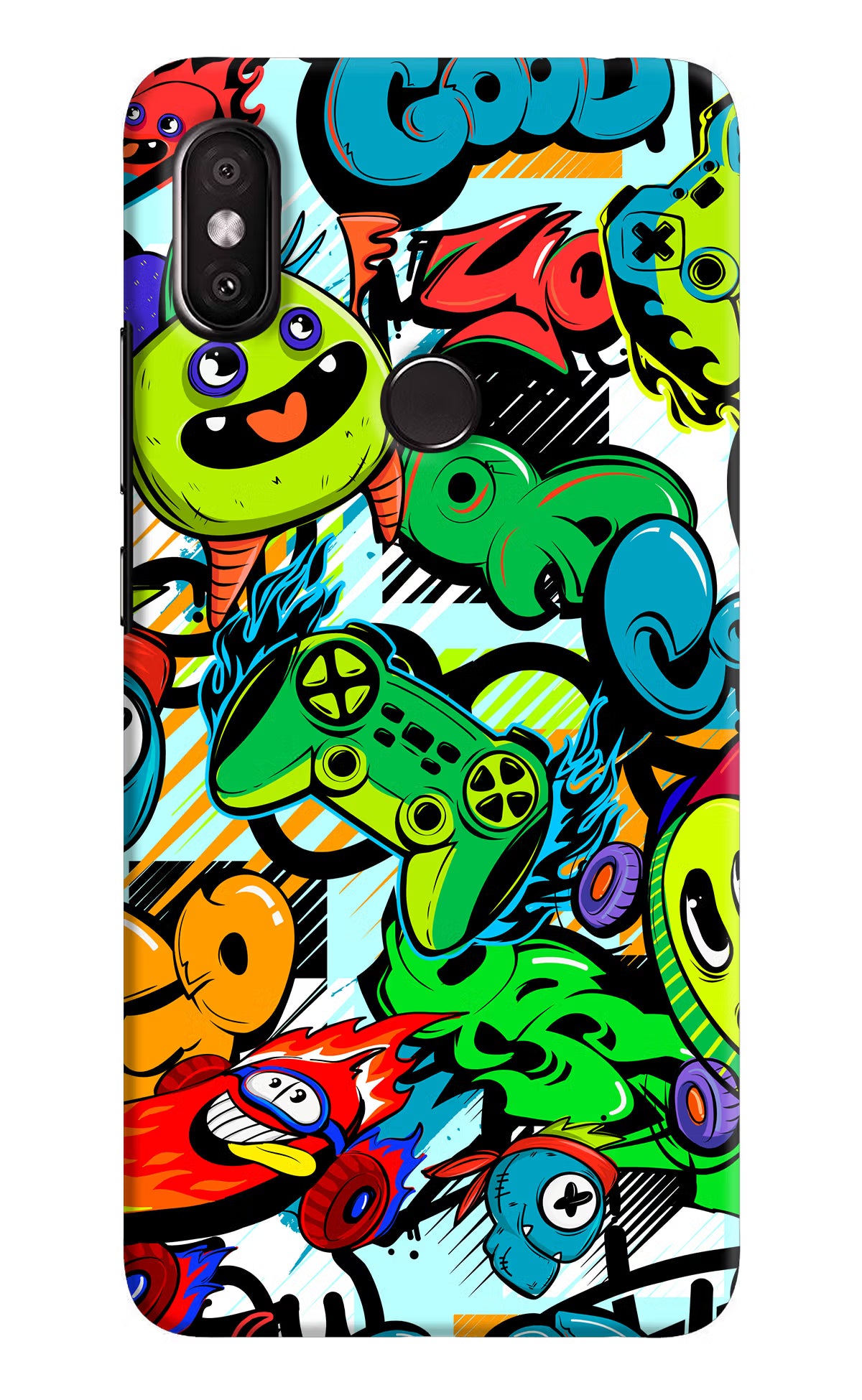 Game Doodle Redmi Y2 Back Cover - Game Doodle Redmi Y2 Hard Case Back Cover by Casekaro Game Doodle Redmi Y2 Hard Case Back Cover by Casekaro