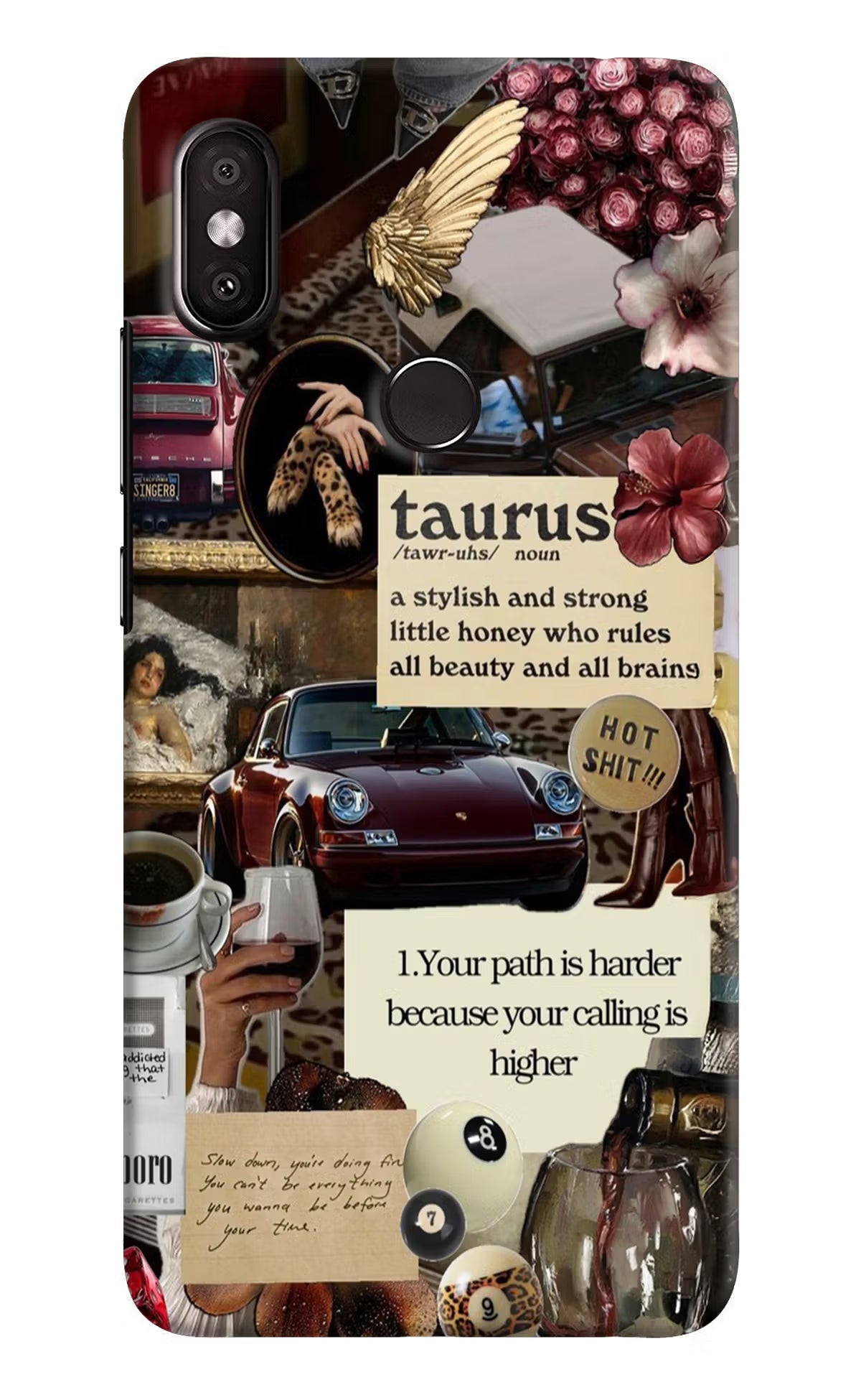 Taurus Zodiac Redmi Y2 Back Cover - Taurus Zodiac Redmi Y2 Hard Case Back Cover by Casekaro Taurus Zodiac Redmi Y2 Hard Case Back Cover by Casekaro