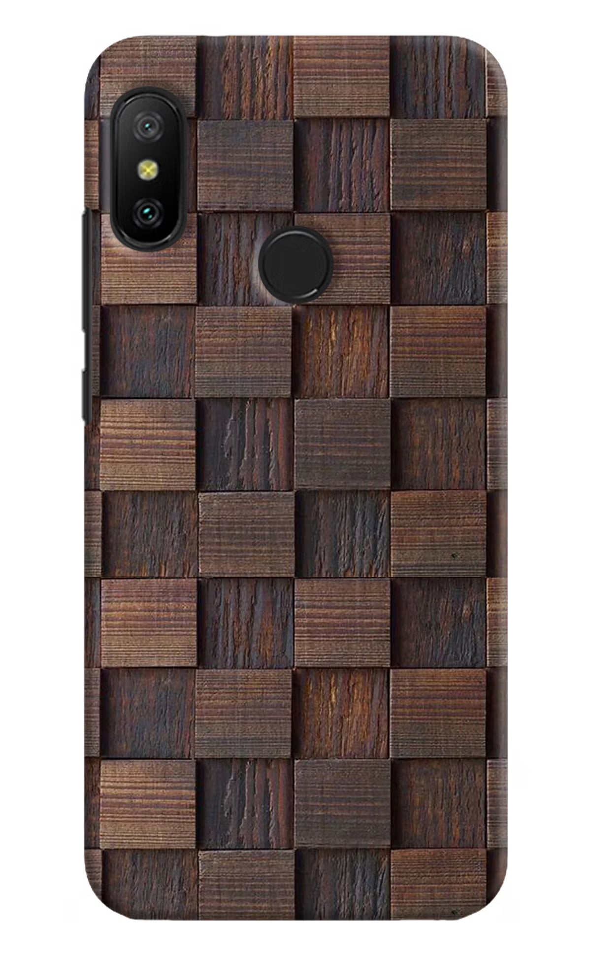Wooden Cube Design Redmi 6 Pro Back Cover - Wooden Cube Design Redmi 6 Pro Hard Case Back Cover by Casekaro Wooden Cube Design Redmi 6 Pro Hard Case Back Cover by Casekaro