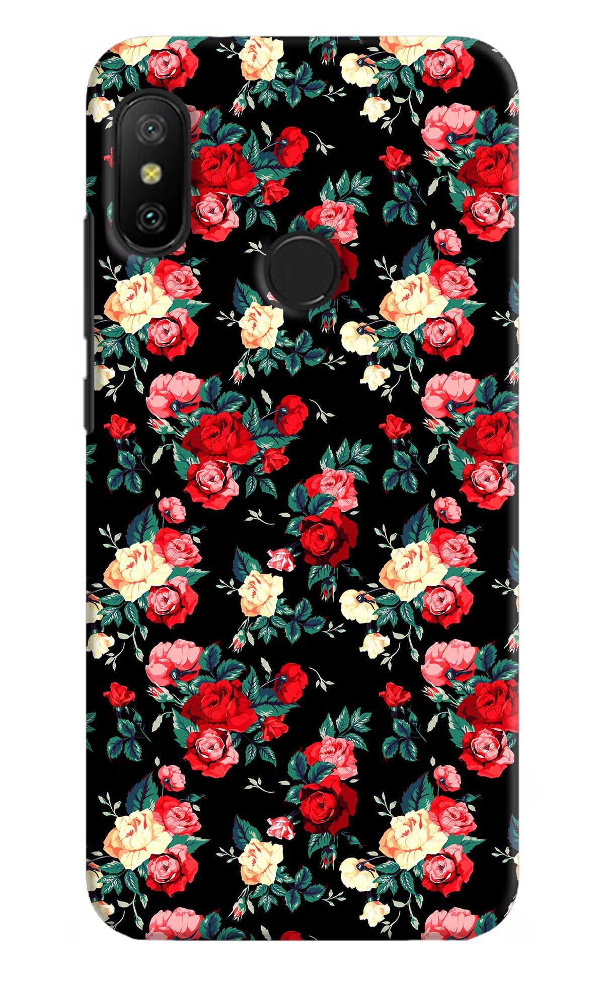 Rose Pattern Redmi 6 Pro Back Cover - Rose Pattern Redmi 6 Pro Hard Case Back Cover by Casekaro Rose Pattern Redmi 6 Pro Hard Case Back Cover by Casekaro