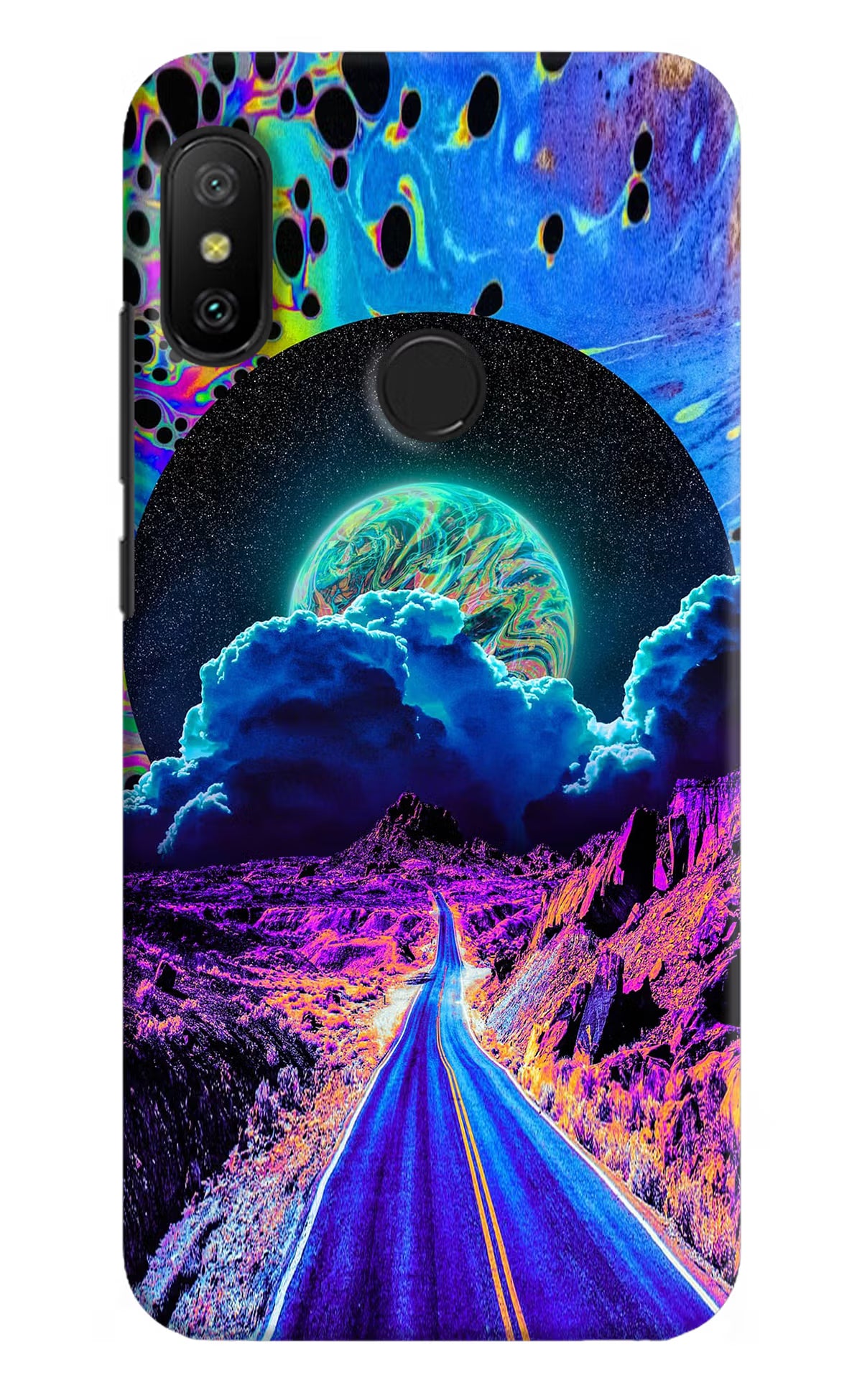 Psychedelic Painting Redmi 6 Pro Back Cover - Psychedelic Painting Redmi 6 Pro Hard Case Back Cover by Casekaro Psychedelic Painting Redmi 6 Pro Hard Case Back Cover by Casekaro