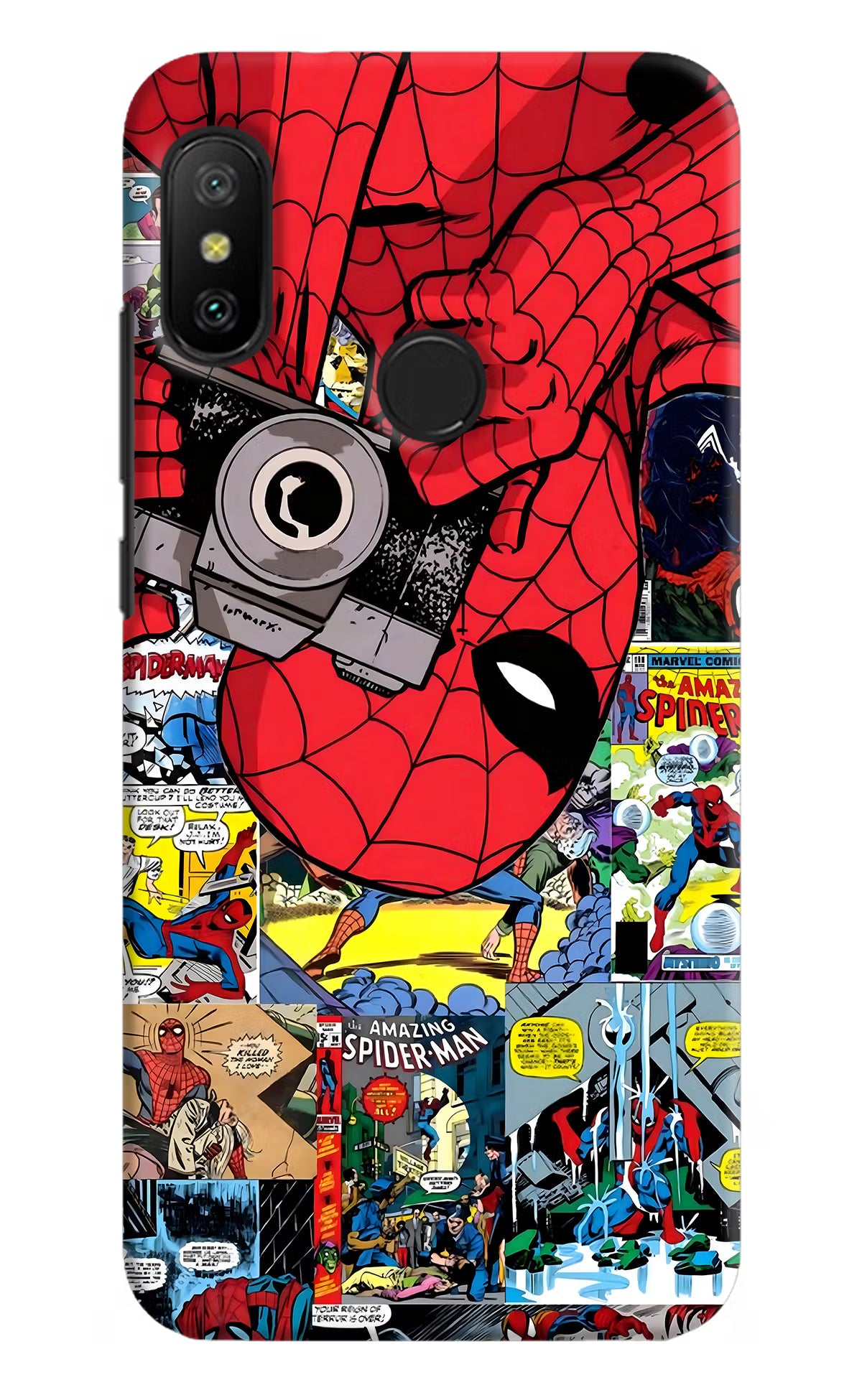 Spider Man Redmi 6 Pro Back Cover - Spider Man Redmi 6 Pro Hard Case Back Cover by Casekaro Spider Man Redmi 6 Pro Hard Case Back Cover by Casekaro