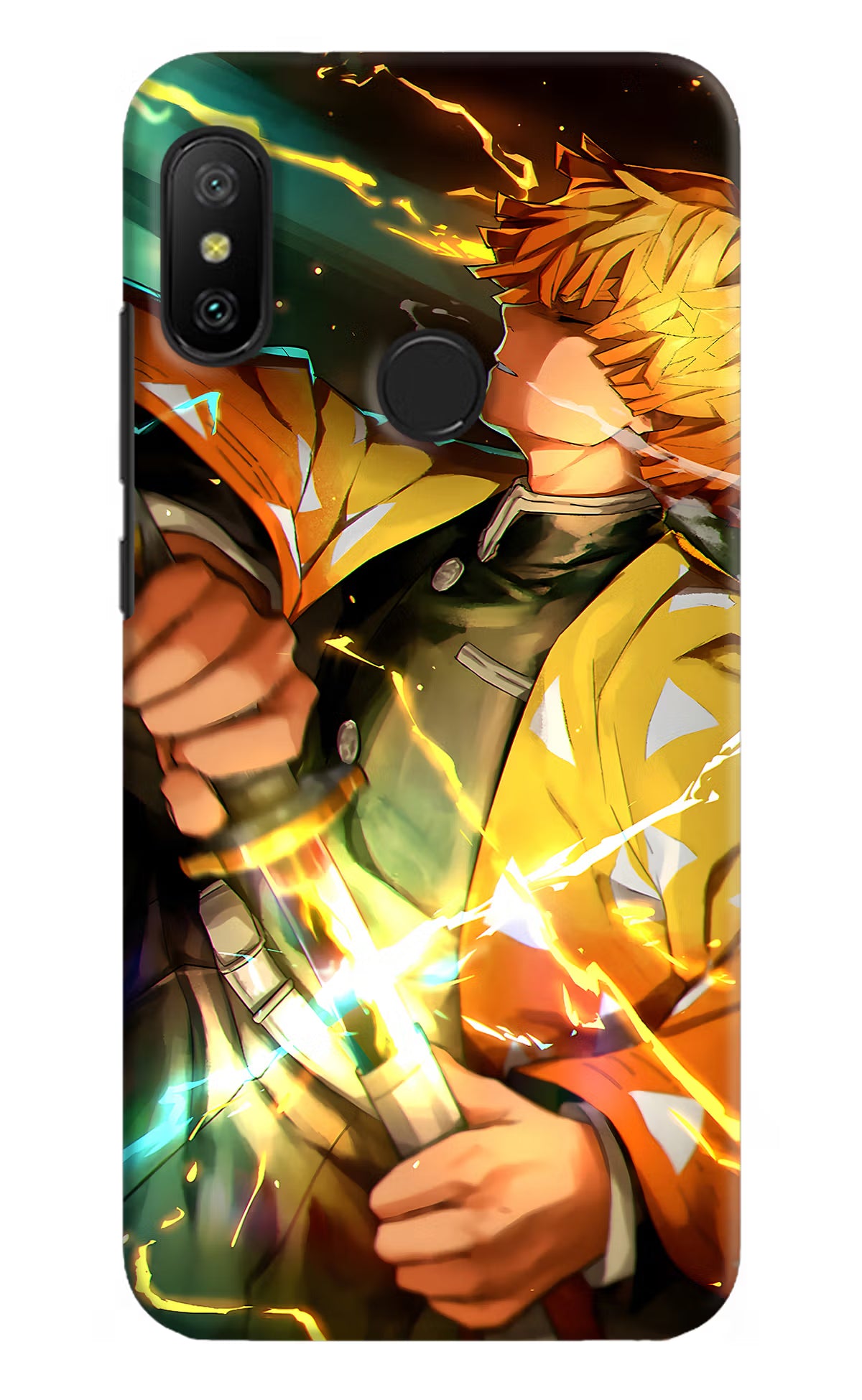 Demon Slayer Redmi 6 Pro Back Cover - Demon Slayer Redmi 6 Pro Hard Case Back Cover by Casekaro Demon Slayer Redmi 6 Pro Hard Case Back Cover by Casekaro