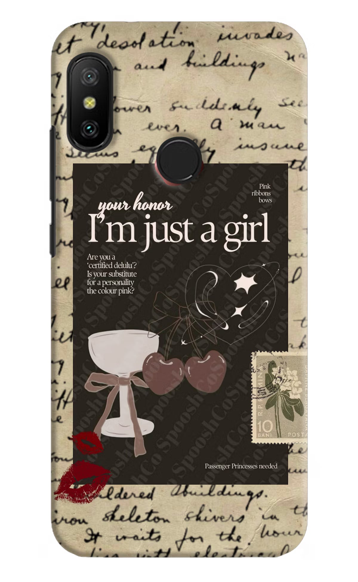 I am just a girl Redmi 6 Pro Back Cover - I am just a girl Redmi 6 Pro Hard Case Back Cover by Casekaro I am just a girl Redmi 6 Pro Hard Case Back Cover by Casekaro