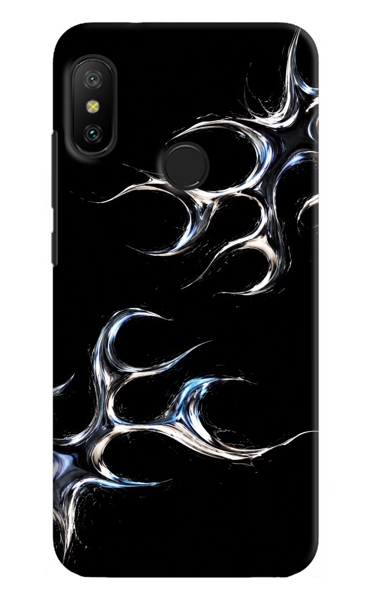 Chrome Tribal Redmi 6 Pro Back Cover - Chrome Tribal Redmi 6 Pro Hard Case Back Cover by Casekaro Chrome Tribal Redmi 6 Pro Hard Case Back Cover by Casekaro