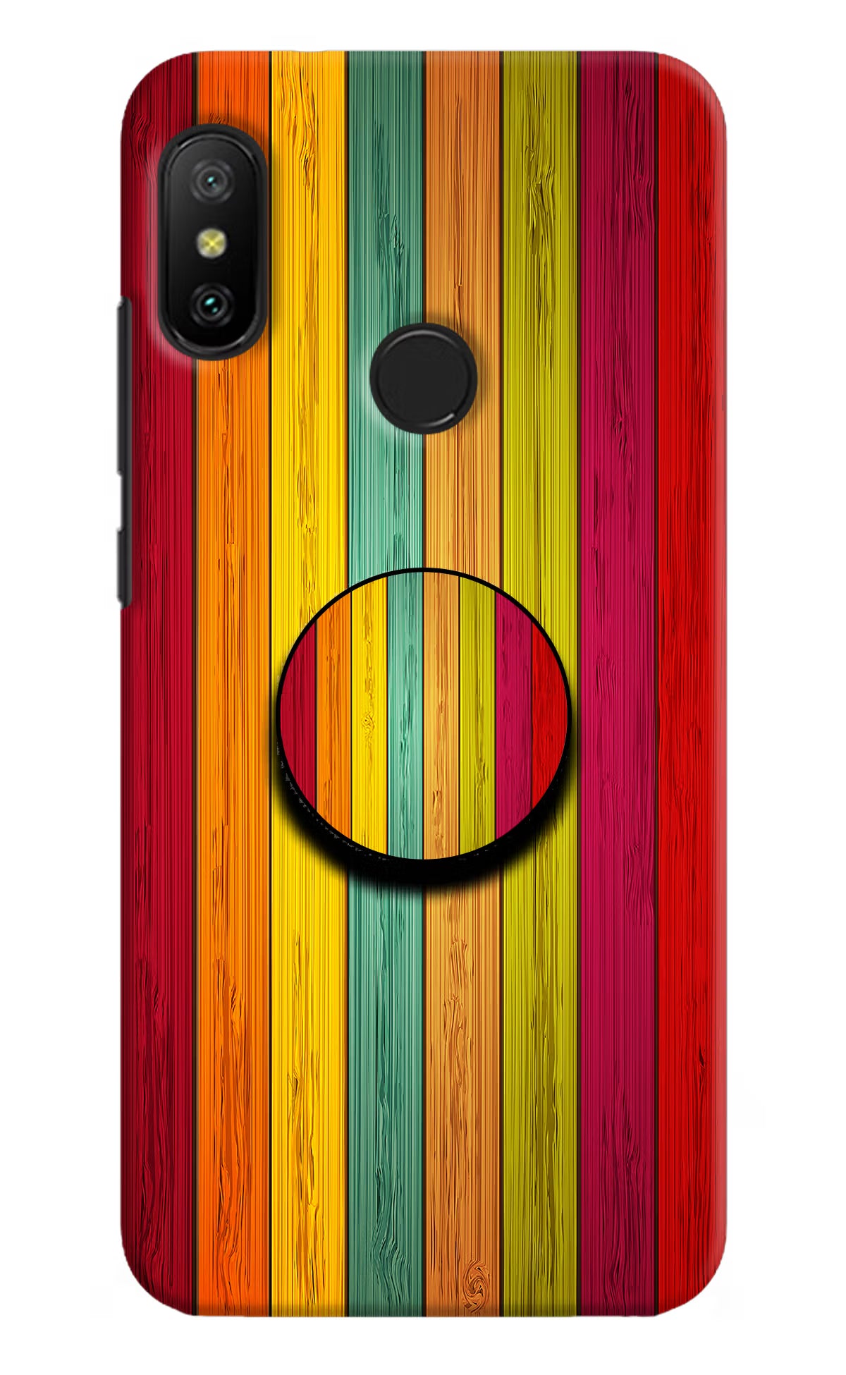 Multicolor Wooden Redmi 6 Pro Pop Case - Multicolor Wooden Redmi 6 Pro Pop Case by Casekaro Multicolor Wooden Redmi 6 Pro Pop Case by Casekaro