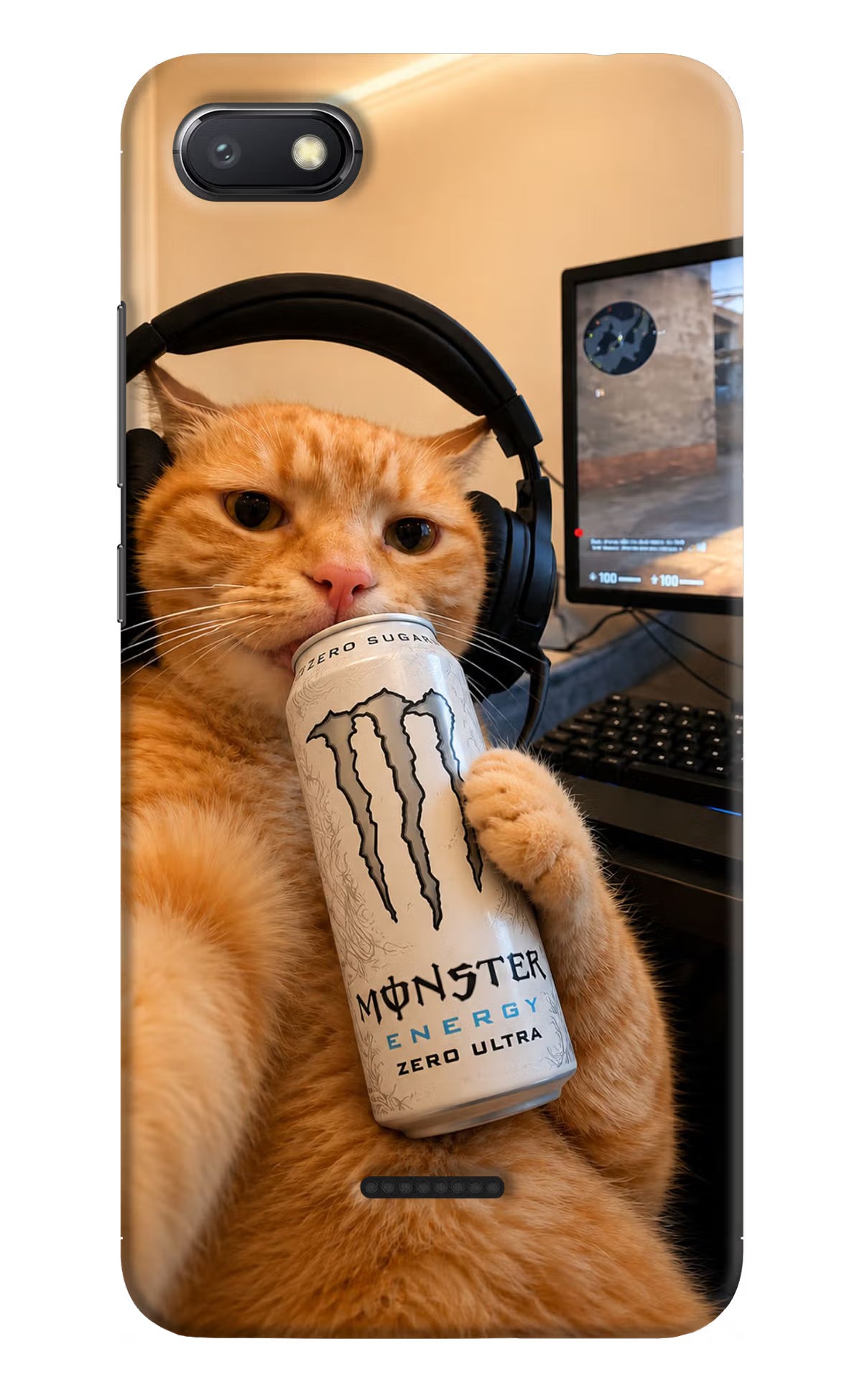 Gamer Cat Energy Redmi 6A Back Cover - Gamer Cat Energy Redmi 6A Back Cover Gamer Cat Energy Redmi 6A Back Cover
