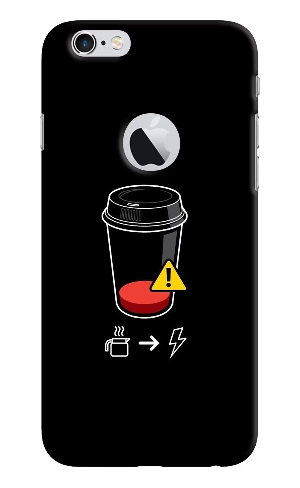 Coffee iPhone 6 Logocut Back Cover - Coffee iPhone 6 Logocut Hard Case Back Cover by Casekaro Coffee iPhone 6 Logocut Hard Case Back Cover by Casekaro