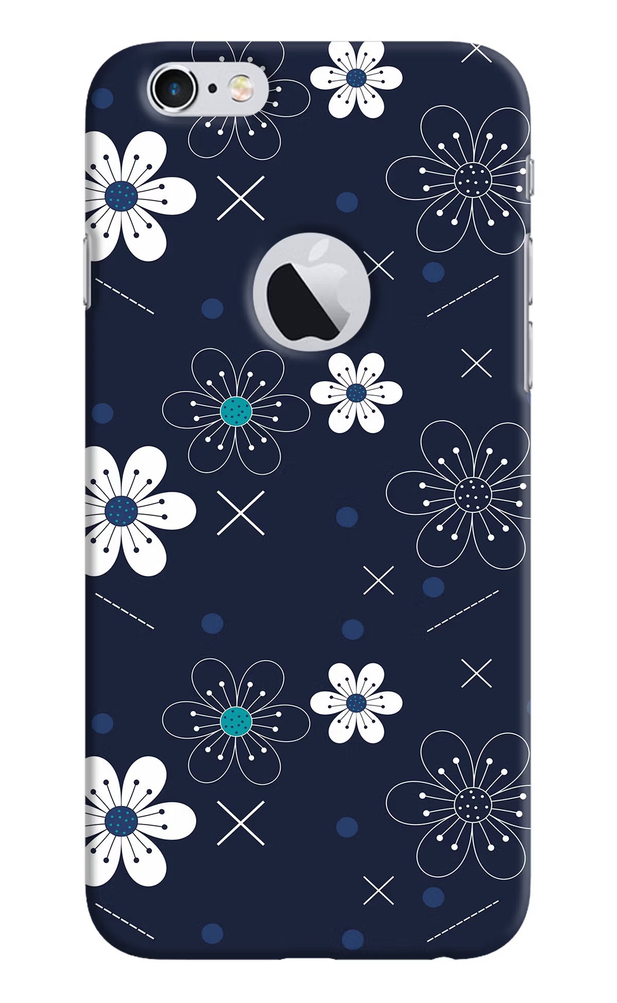 Flowers iPhone 6 Logocut Back Cover - Flowers iPhone 6 Logocut Hard Case Back Cover by Casekaro Flowers iPhone 6 Logocut Hard Case Back Cover by Casekaro