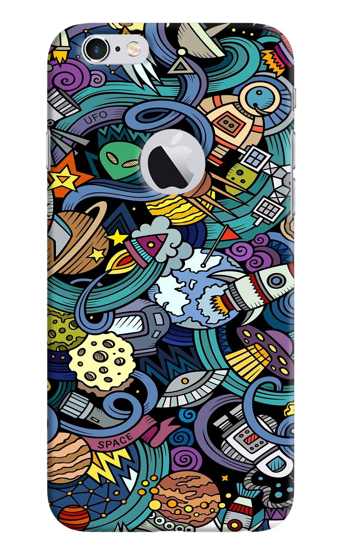 Space Abstract iPhone 6 Logocut Back Cover - Space Abstract iPhone 6 Logocut Hard Case Back Cover by Casekaro Space Abstract iPhone 6 Logocut Hard Case Back Cover by Casekaro