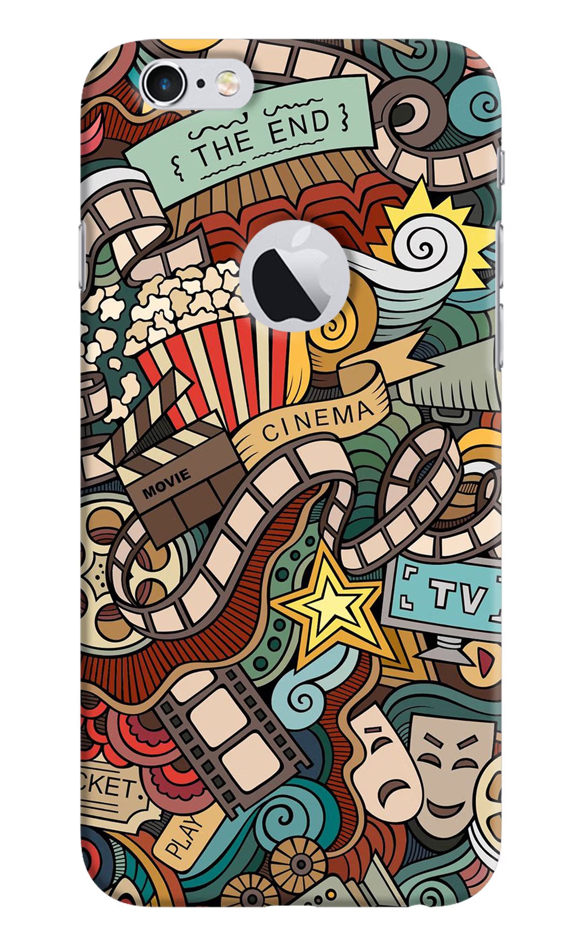Cinema Abstract iPhone 6 Logocut Back Cover - Cinema Abstract iPhone 6 Logocut Hard Case Back Cover by Casekaro Cinema Abstract iPhone 6 Logocut Hard Case Back Cover by Casekaro