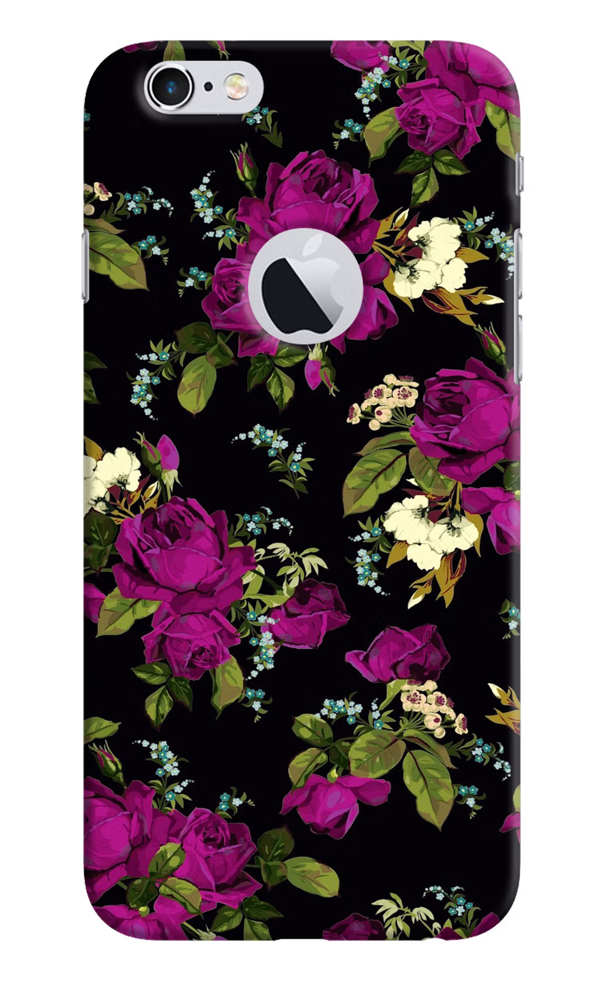 Flowers iPhone 6 Logocut Back Cover - Flowers iPhone 6 Logocut Hard Case Back Cover by Casekaro Flowers iPhone 6 Logocut Hard Case Back Cover by Casekaro
