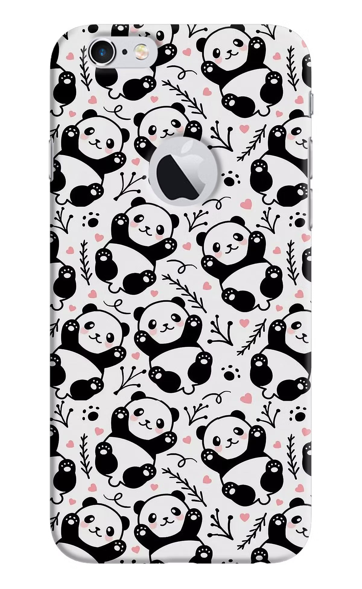 Cute Panda iPhone 6 Logocut Back Cover - Cute Panda iPhone 6 Logocut Hard Case Back Cover by Casekaro Cute Panda iPhone 6 Logocut Hard Case Back Cover by Casekaro