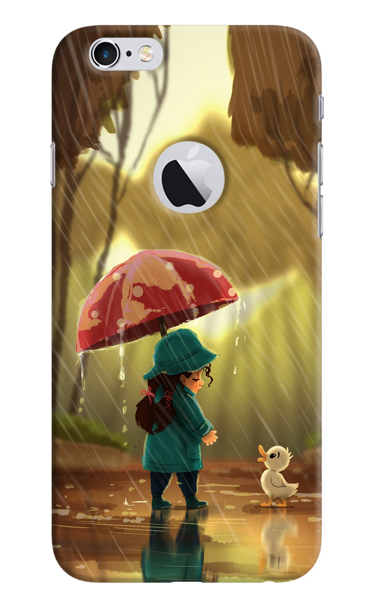 Rainy Day iPhone 6 Logocut Back Cover - Rainy Day iPhone 6 Logocut Hard Case Back Cover by Casekaro Rainy Day iPhone 6 Logocut Hard Case Back Cover by Casekaro