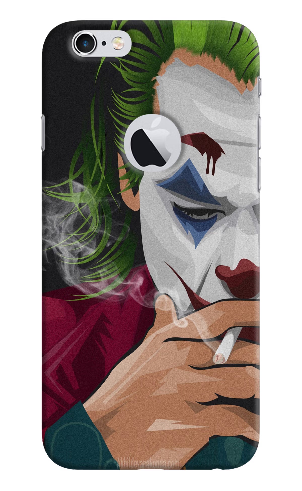 Joker Smoking iPhone 6 Logocut Back Cover - Joker Smoking iPhone 6 Logocut Hard Case Back Cover by Casekaro Joker Smoking iPhone 6 Logocut Hard Case Back Cover by Casekaro