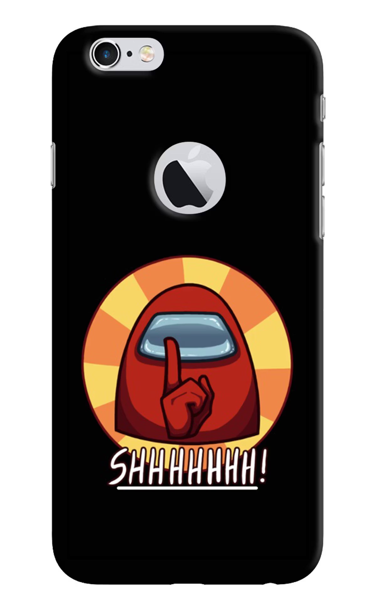 Among Us Shhh! iPhone 6 Logocut Back Cover - Among Us Shhh! iPhone 6 Logocut Hard Case Back Cover by Casekaro Among Us Shhh! iPhone 6 Logocut Hard Case Back Cover by Casekaro