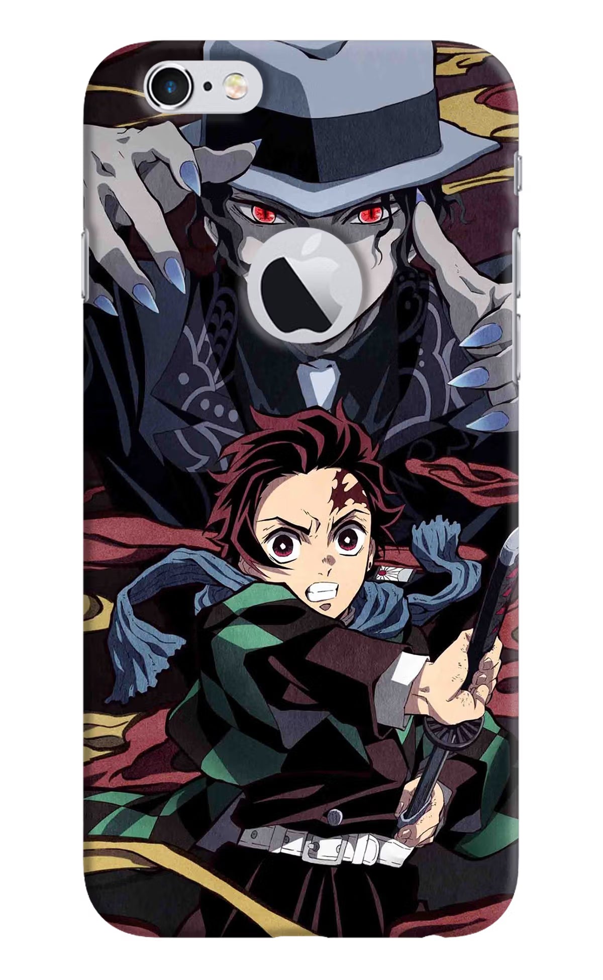 Demon Slayer iPhone 6 Logocut Back Cover - Demon Slayer iPhone 6 Logocut Hard Case Back Cover by Casekaro Demon Slayer iPhone 6 Logocut Hard Case Back Cover by Casekaro
