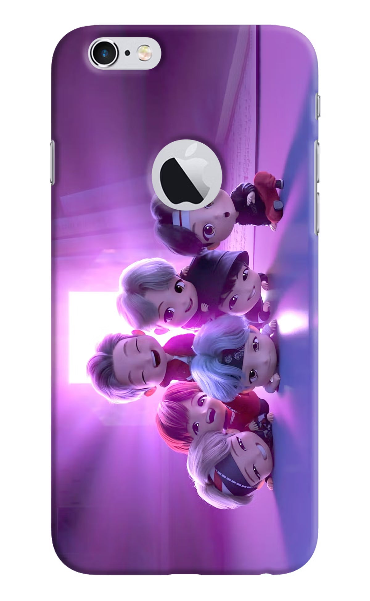 BTS Chibi iPhone 6 Logocut Back Cover - BTS Chibi iPhone 6 Logocut Hard Case Back Cover by Casekaro BTS Chibi iPhone 6 Logocut Hard Case Back Cover by Casekaro
