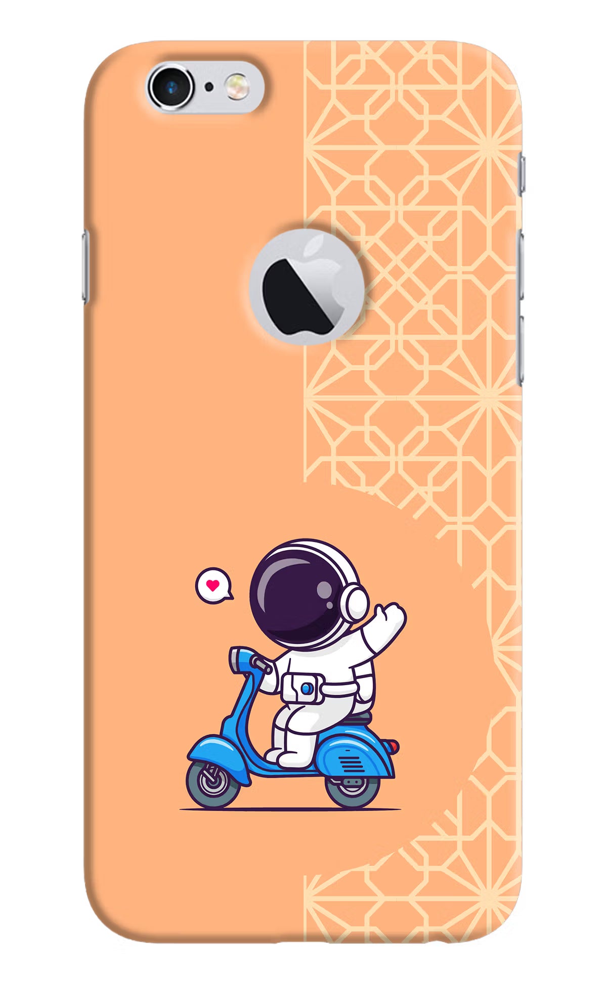 Cute Astronaut Riding iPhone 6 Logocut Back Cover - Cute Astronaut Riding iPhone 6 Logocut Hard Case Back Cover by Casekaro Cute Astronaut Riding iPhone 6 Logocut Hard Case Back Cover by Casekaro