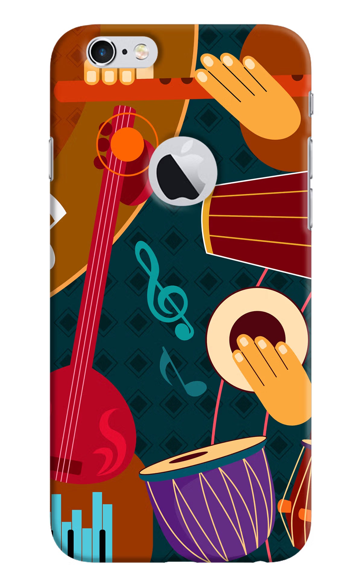 Music Instrument iPhone 6 Logocut Back Cover - Music Instrument iPhone 6 Logocut Hard Case Back Cover by Casekaro Music Instrument iPhone 6 Logocut Hard Case Back Cover by Casekaro