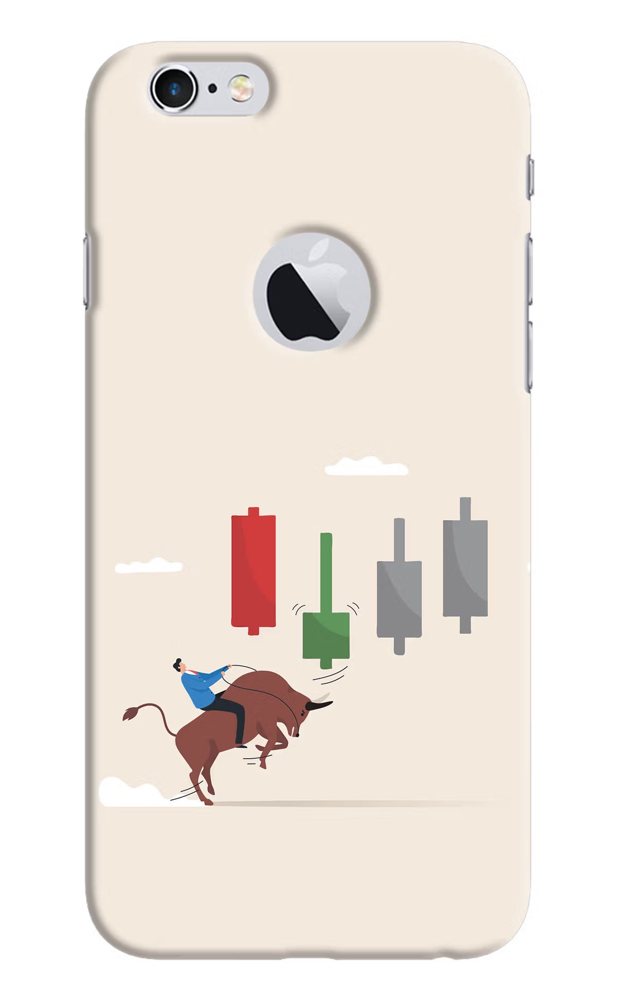 Bull Trading Momentum iPhone 6 Logocut Back Cover - Bull Trading Momentum iPhone 6 Logocut Hard Case Back Cover by Casekaro Bull Trading Momentum iPhone 6 Logocut Hard Case Back Cover by Casekaro
