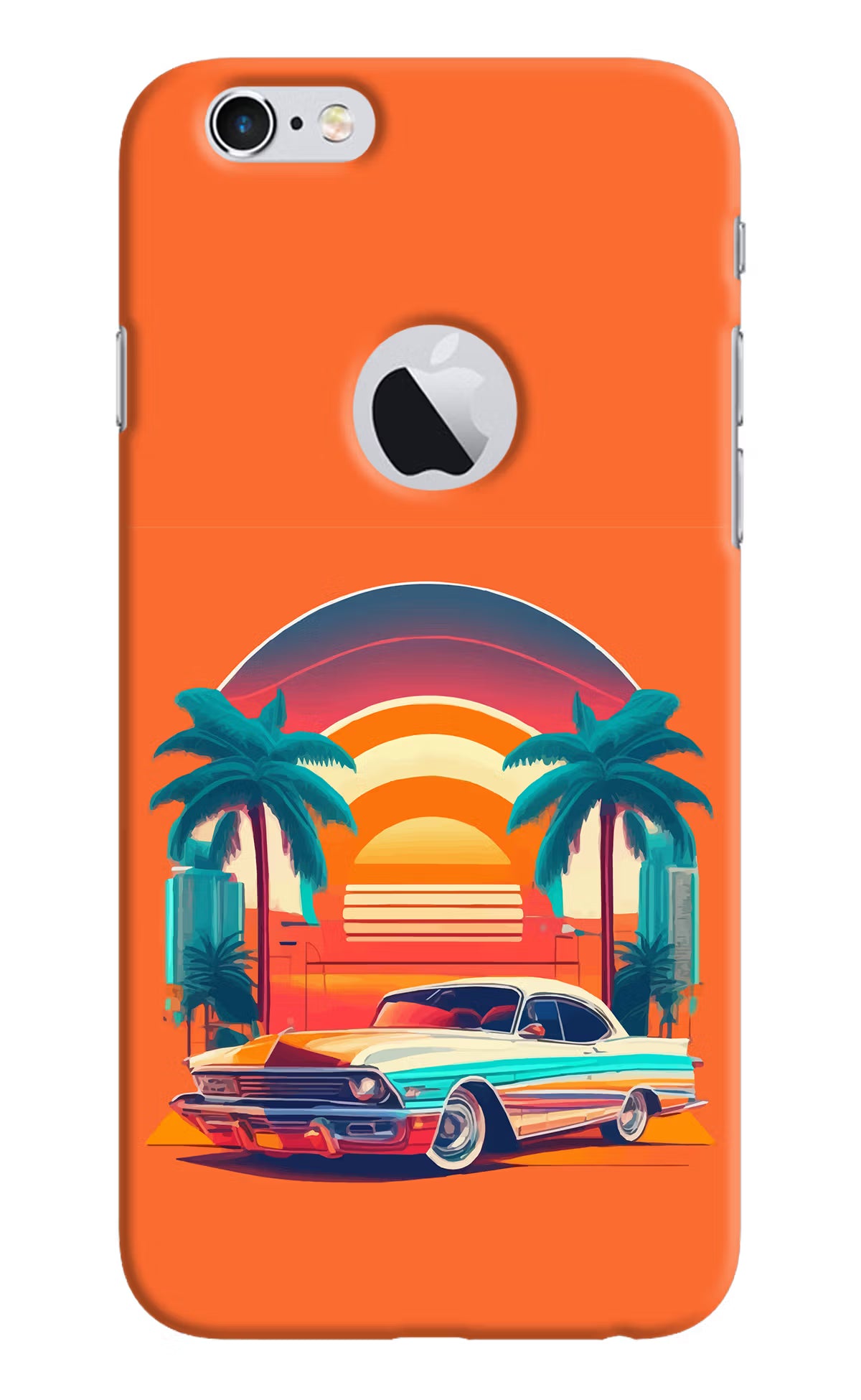 Palm Drive 80s iPhone 6 Logocut Back Cover - Palm Drive 80s iPhone 6 Logocut Hard Case Back Cover by Casekaro Palm Drive 80s iPhone 6 Logocut Hard Case Back Cover by Casekaro