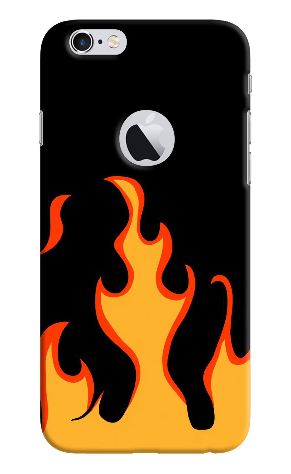 Fired Up – Black iPhone 6 Logocut Back Cover - Fired Up – Black iPhone 6 Logocut Hard Case Back Cover by Casekaro Fired Up – Black iPhone 6 Logocut Hard Case Back Cover by Casekaro