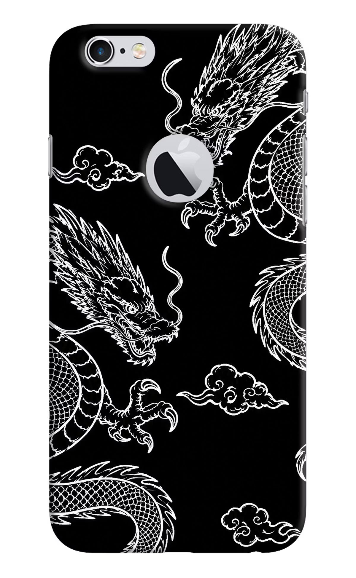 Twin Dragons iPhone 6 Logocut Back Cover - Twin Dragons iPhone 6 Logocut Hard Case Back Cover by Casekaro Twin Dragons iPhone 6 Logocut Hard Case Back Cover by Casekaro