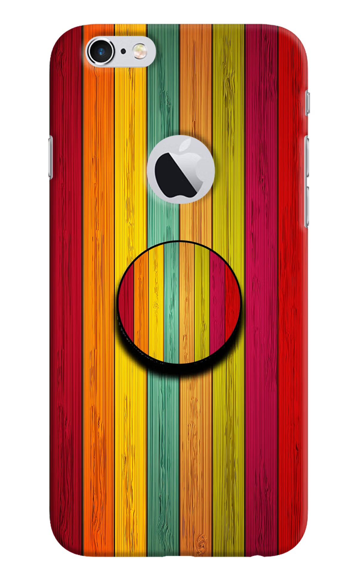 Multicolor Wooden iPhone 6 Logocut Pop Case - Multicolor Wooden iPhone 6 Logocut Pop Case by Casekaro Multicolor Wooden iPhone 6 Logocut Pop Case by Casekaro