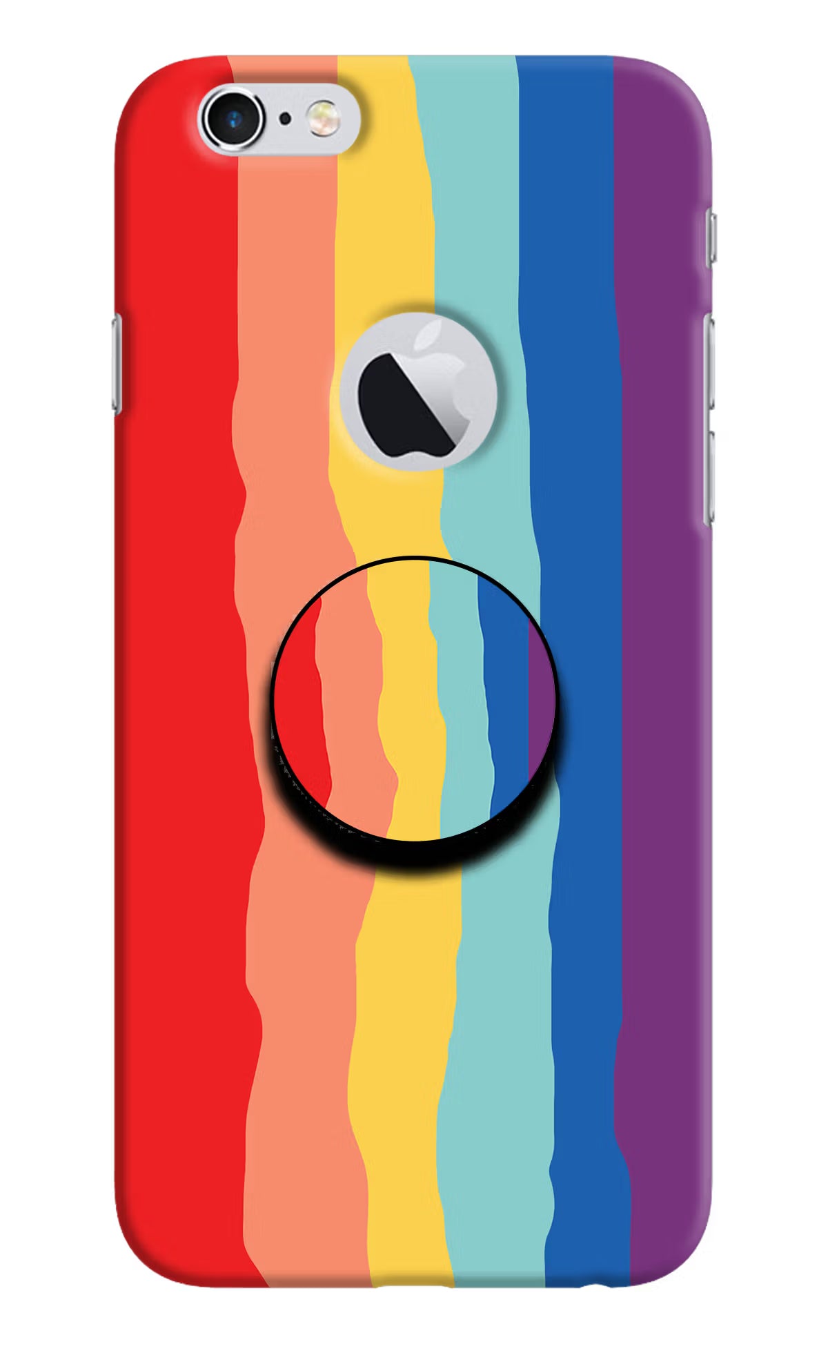 Rainbow iPhone 6 Logocut Pop Case - Rainbow iPhone 6 Logocut Pop Case by Casekaro Rainbow iPhone 6 Logocut Pop Case by Casekaro