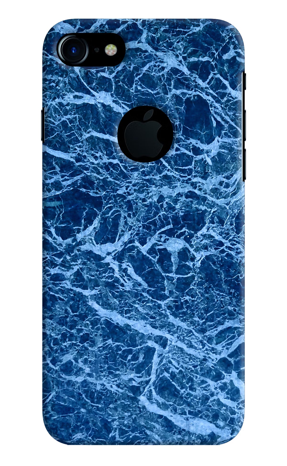 Blue Marble iPhone 7 Logocut Back Cover - Blue Marble iPhone 7 Logocut Hard Case Back Cover by Casekaro Blue Marble iPhone 7 Logocut Hard Case Back Cover by Casekaro