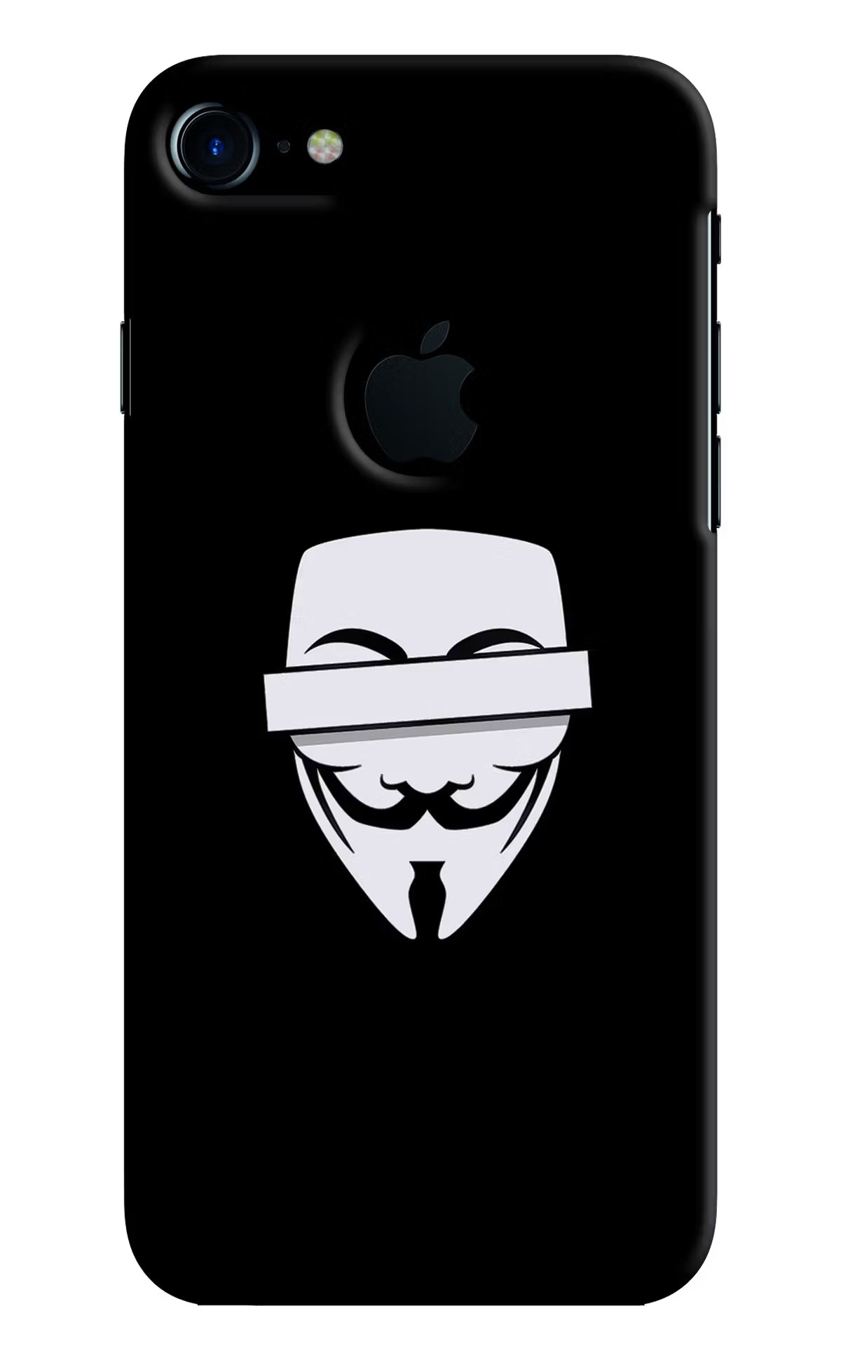 Anonymous Face iPhone 7 Logocut Back Cover - Anonymous Face iPhone 7 Logocut Hard Case Back Cover by Casekaro Anonymous Face iPhone 7 Logocut Hard Case Back Cover by Casekaro