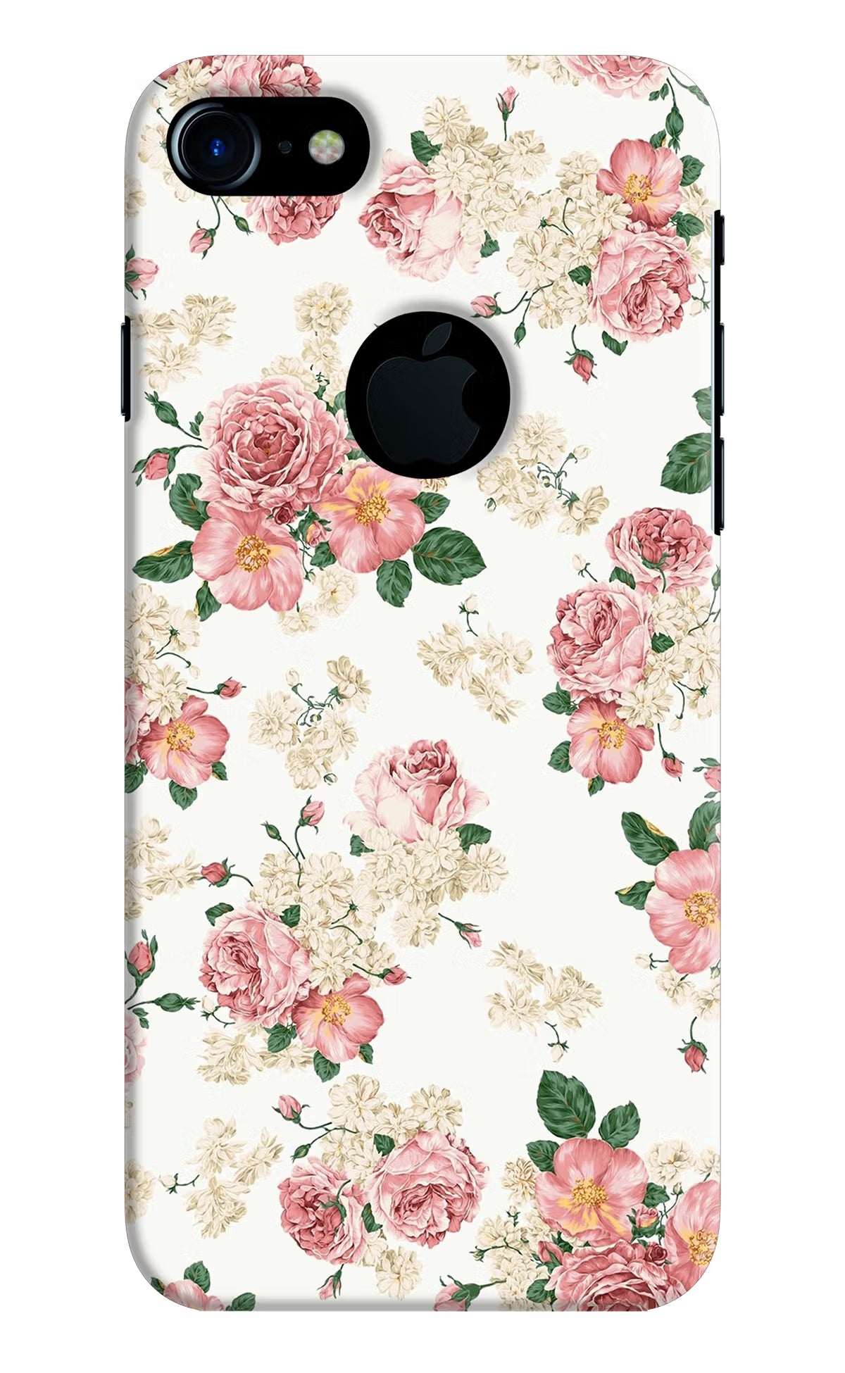 Flowers iPhone 7 Logocut Back Cover - Flowers iPhone 7 Logocut Hard Case Back Cover by Casekaro Flowers iPhone 7 Logocut Hard Case Back Cover by Casekaro