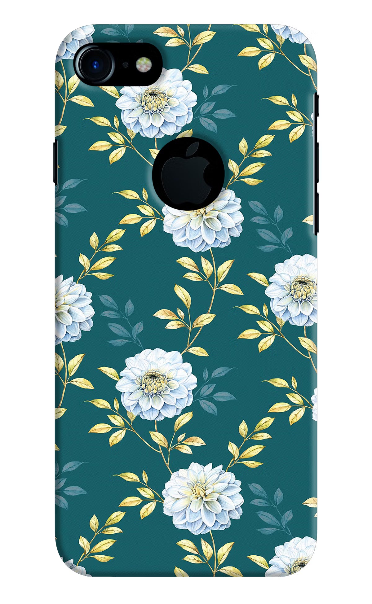 Flowers iPhone 7 Logocut Back Cover - Flowers iPhone 7 Logocut Hard Case Back Cover by Casekaro Flowers iPhone 7 Logocut Hard Case Back Cover by Casekaro