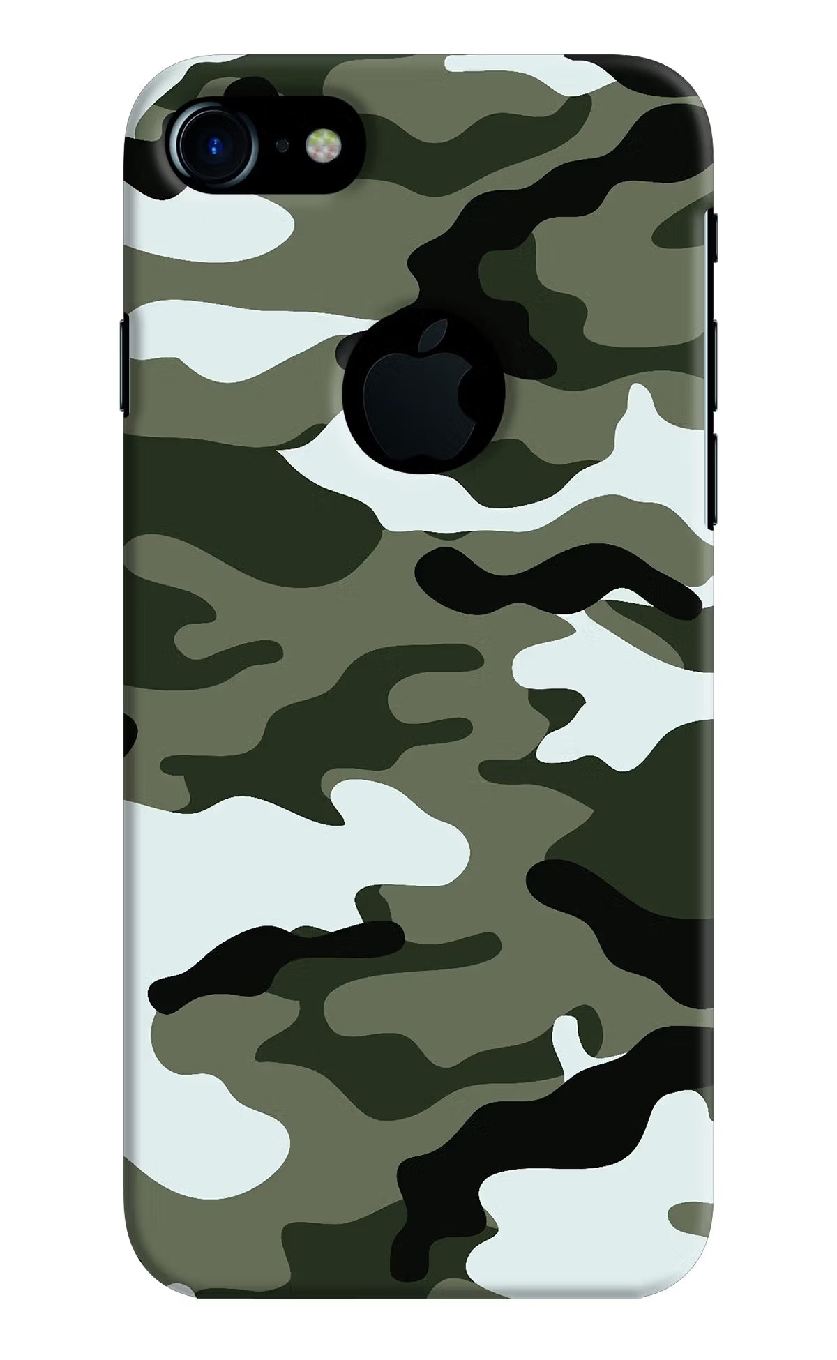 Camouflage iPhone 7 Logocut Back Cover - Camouflage iPhone 7 Logocut Hard Case Back Cover by Casekaro Camouflage iPhone 7 Logocut Hard Case Back Cover by Casekaro