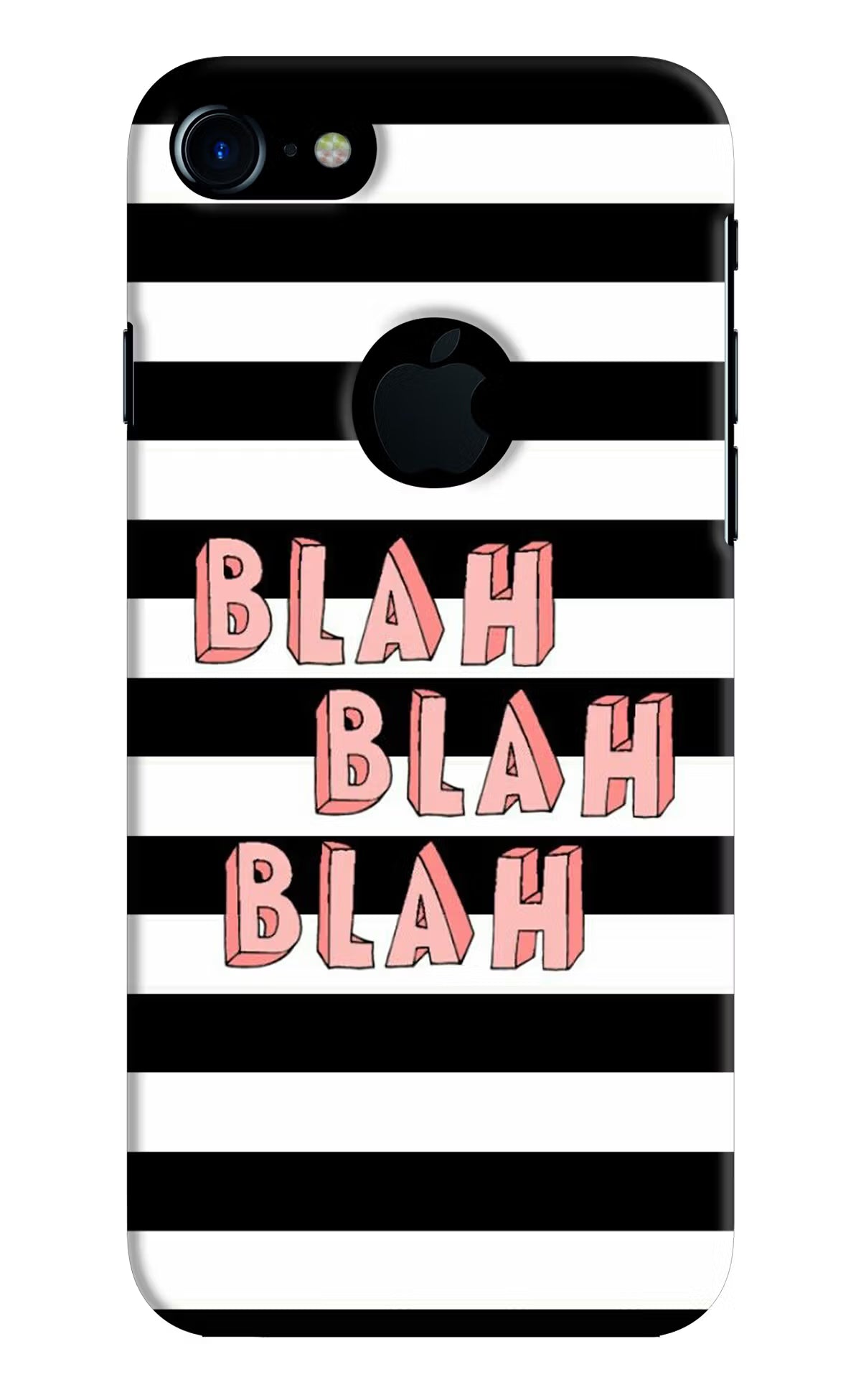 Blah Blah Blah iPhone 7 Logocut Back Cover - Blah Blah Blah iPhone 7 Logocut Hard Case Back Cover by Casekaro Blah Blah Blah iPhone 7 Logocut Hard Case Back Cover by Casekaro
