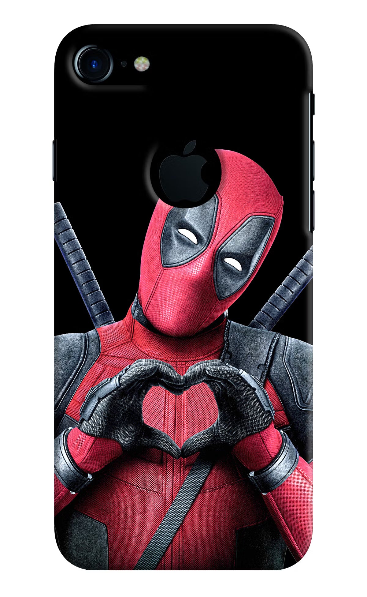 Deadpool iPhone 7 Logocut Back Cover - Deadpool iPhone 7 Logocut Hard Case Back Cover by Casekaro Deadpool iPhone 7 Logocut Hard Case Back Cover by Casekaro
