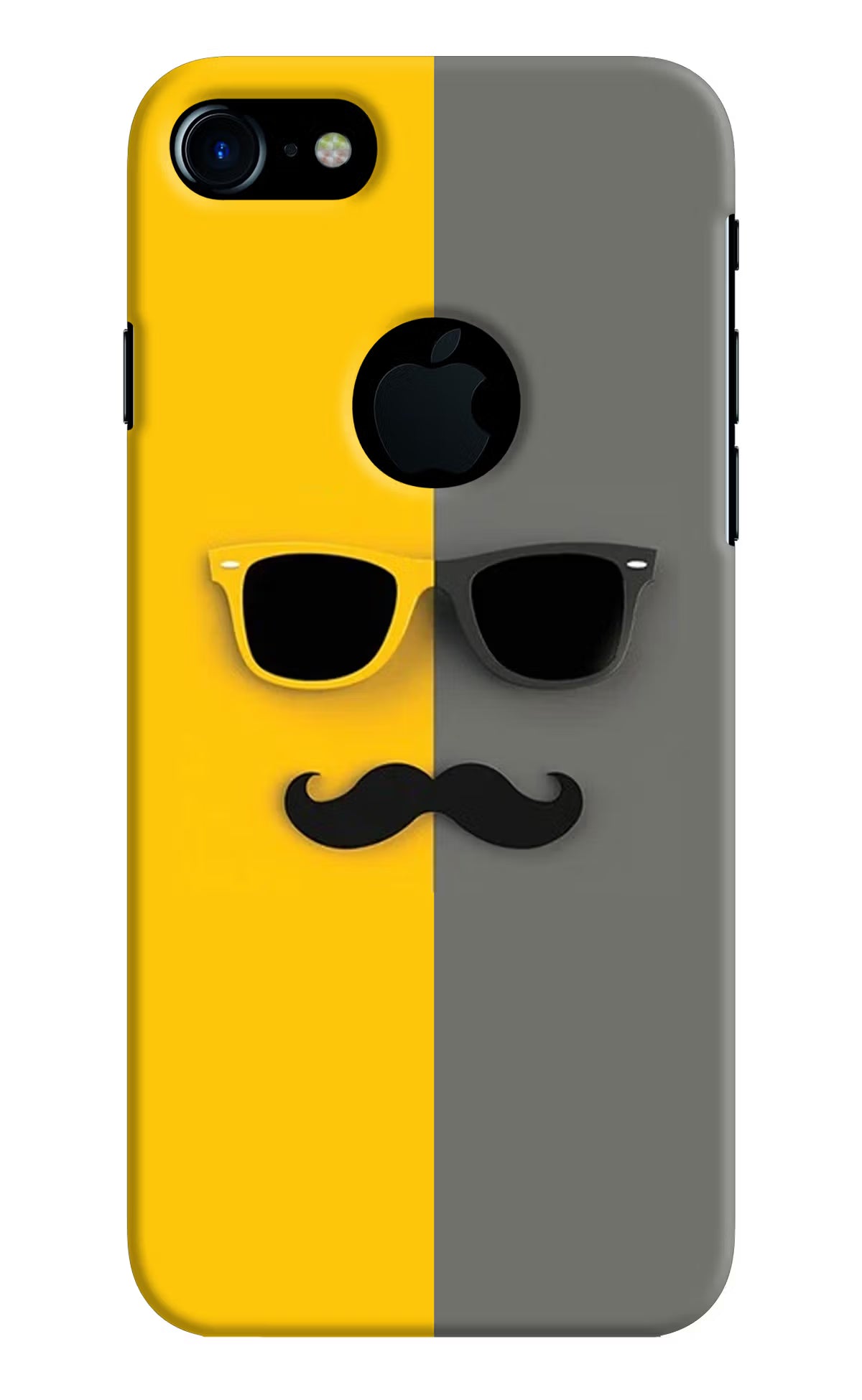 Sunglasses with Mustache iPhone 7 Logocut Back Cover - Sunglasses with Mustache iPhone 7 Logocut Hard Case Back Cover by Casekaro Sunglasses with Mustache iPhone 7 Logocut Hard Case Back Cover by Casekaro