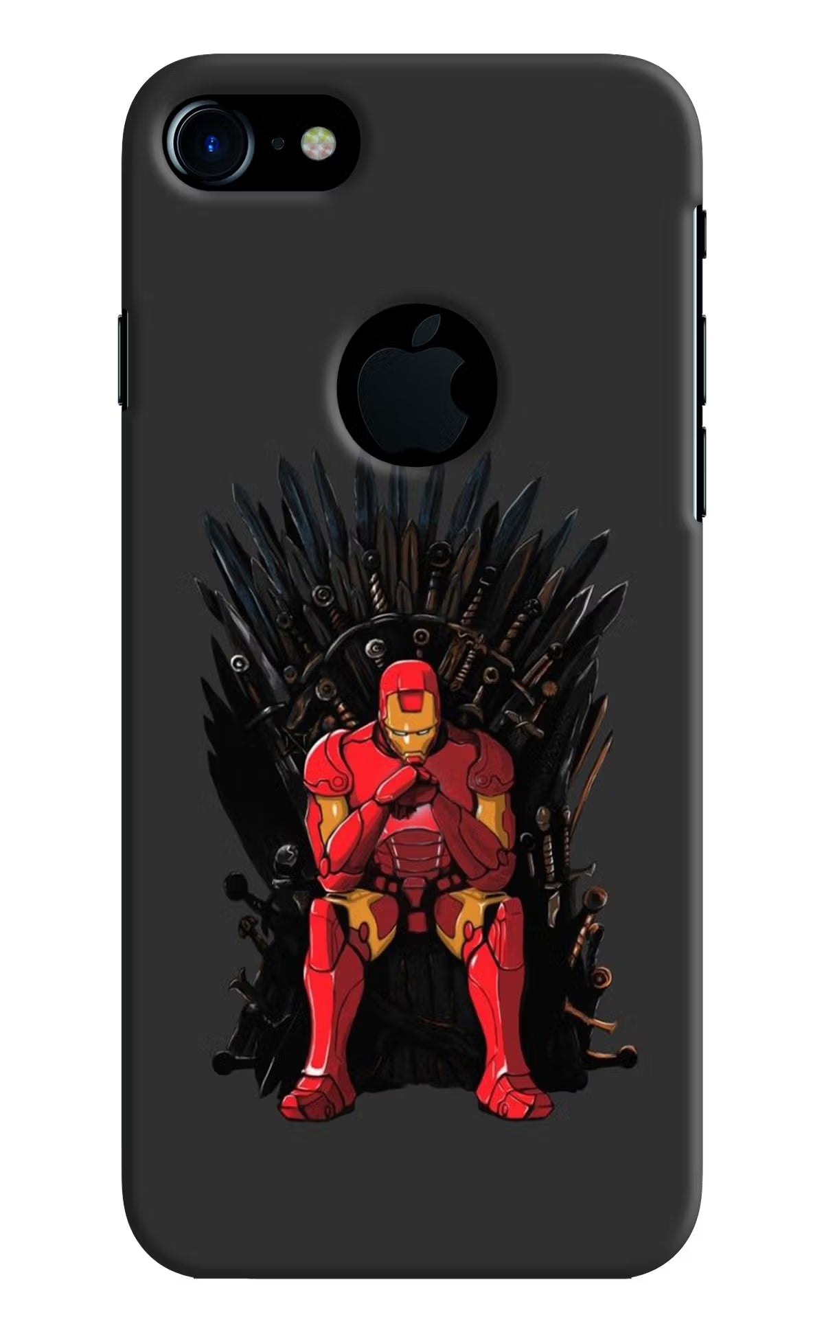 Ironman Throne iPhone 7 Logocut Back Cover - Ironman Throne iPhone 7 Logocut Hard Case Back Cover by Casekaro Ironman Throne iPhone 7 Logocut Hard Case Back Cover by Casekaro