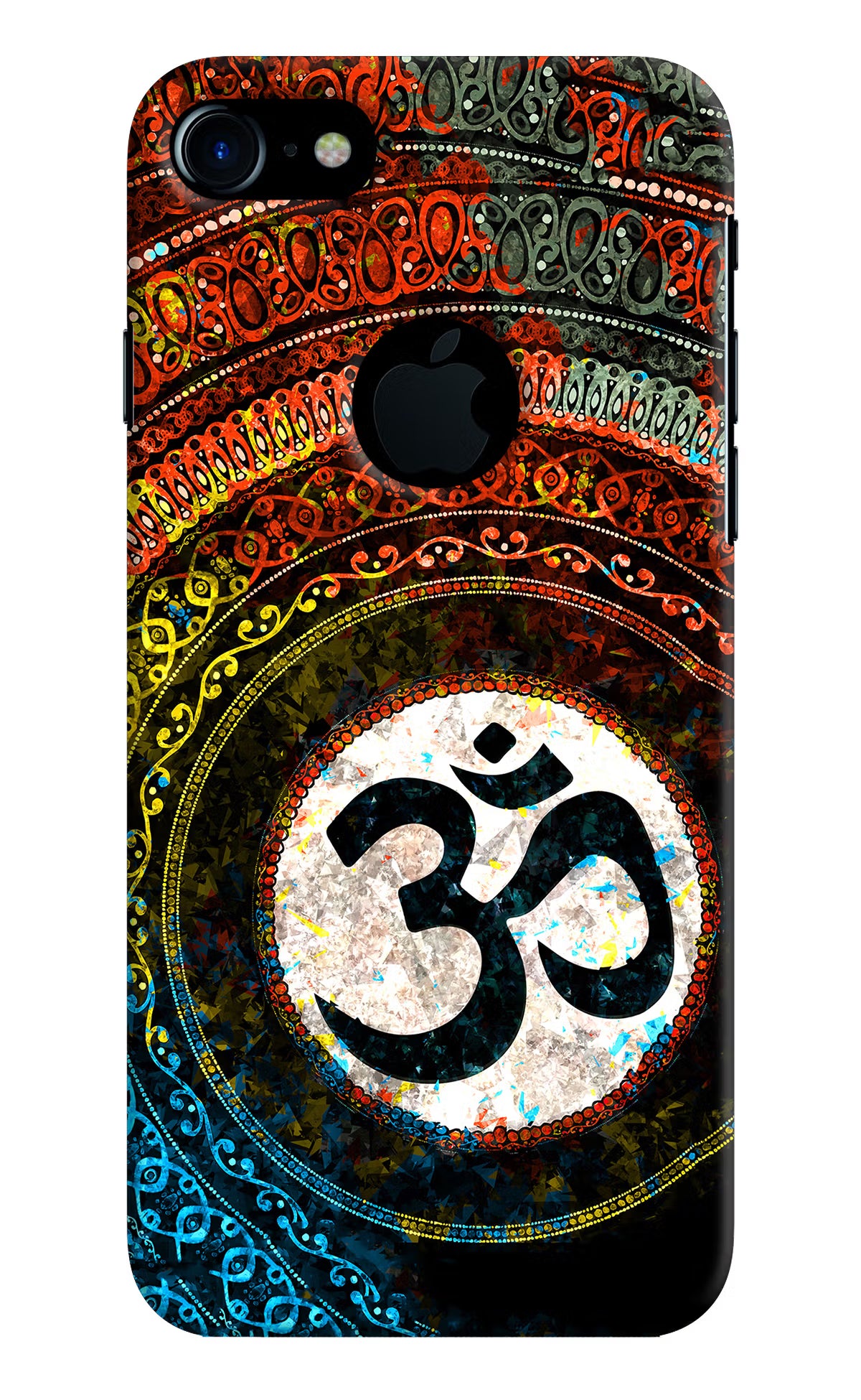 Om Cultural iPhone 7 Logocut Back Cover - Om Cultural iPhone 7 Logocut Hard Case Back Cover by Casekaro Om Cultural iPhone 7 Logocut Hard Case Back Cover by Casekaro